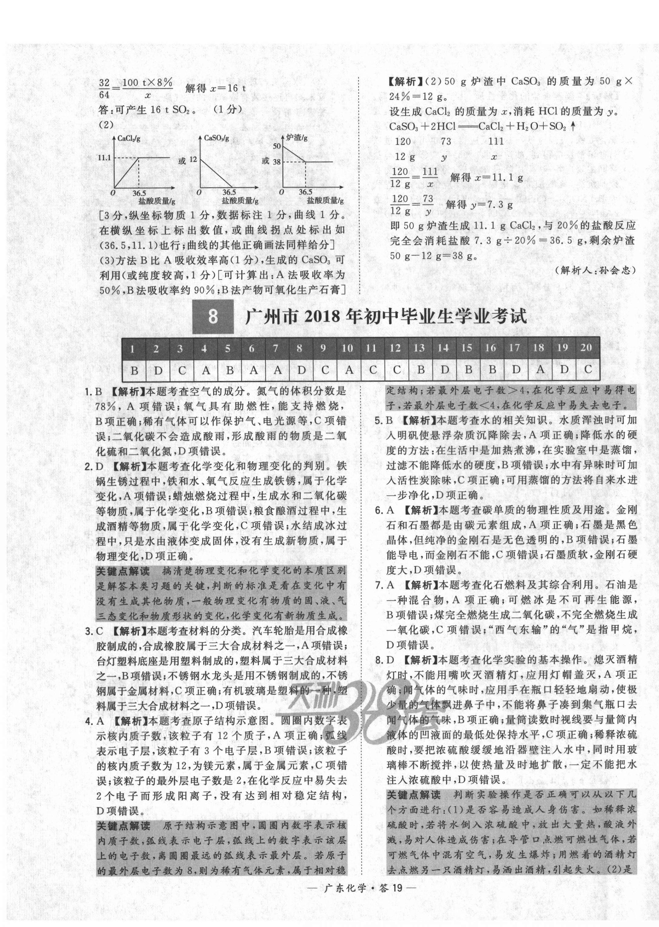 2021年天利38套廣東省中考試題精選化學(xué) 第19頁