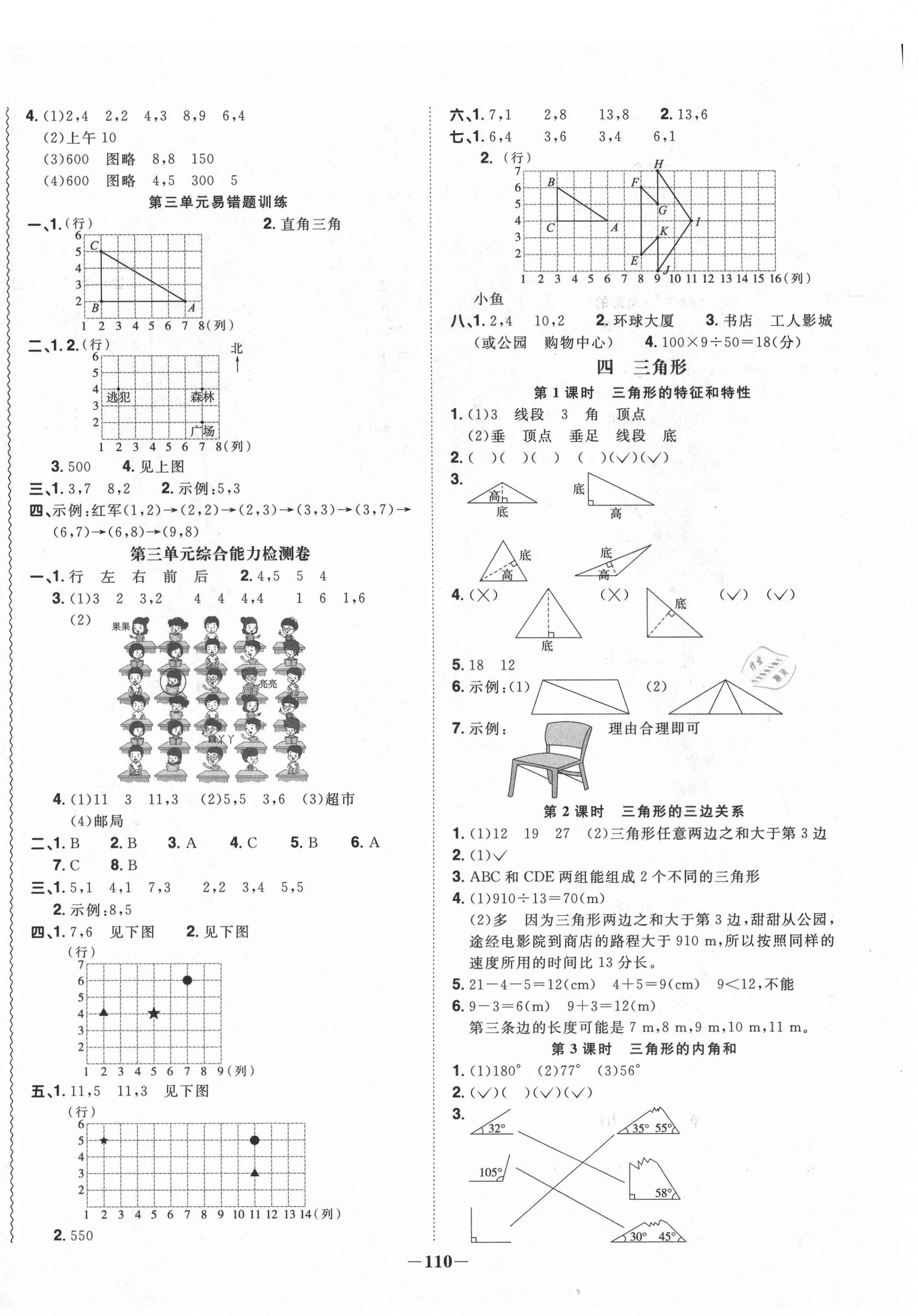 2021年阳光同学课时优化作业四年级数学下册西师大版 第4页