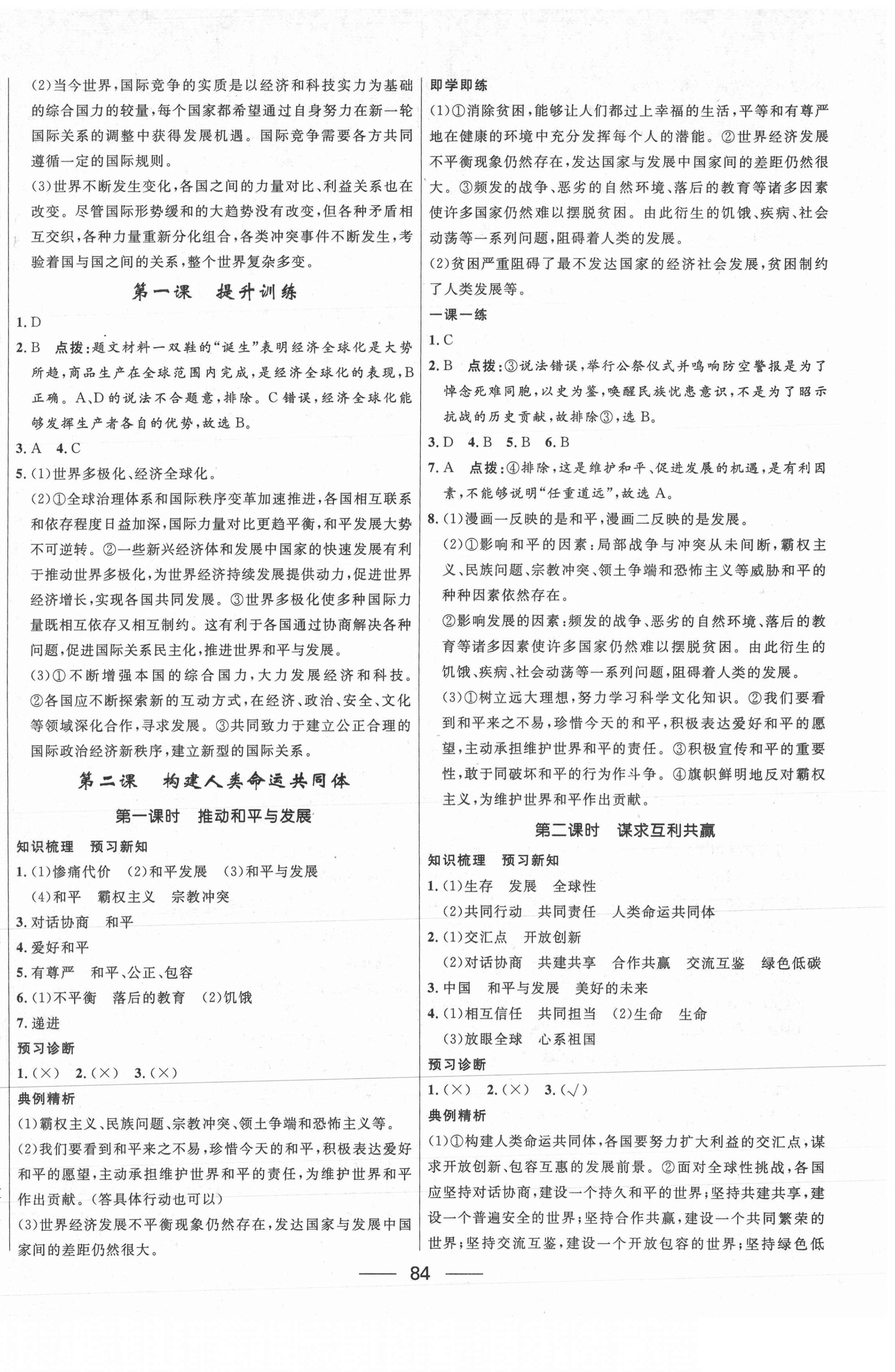 2021年奪冠百分百新導(dǎo)學(xué)課時練九年級道德與法治下冊人教版 第2頁