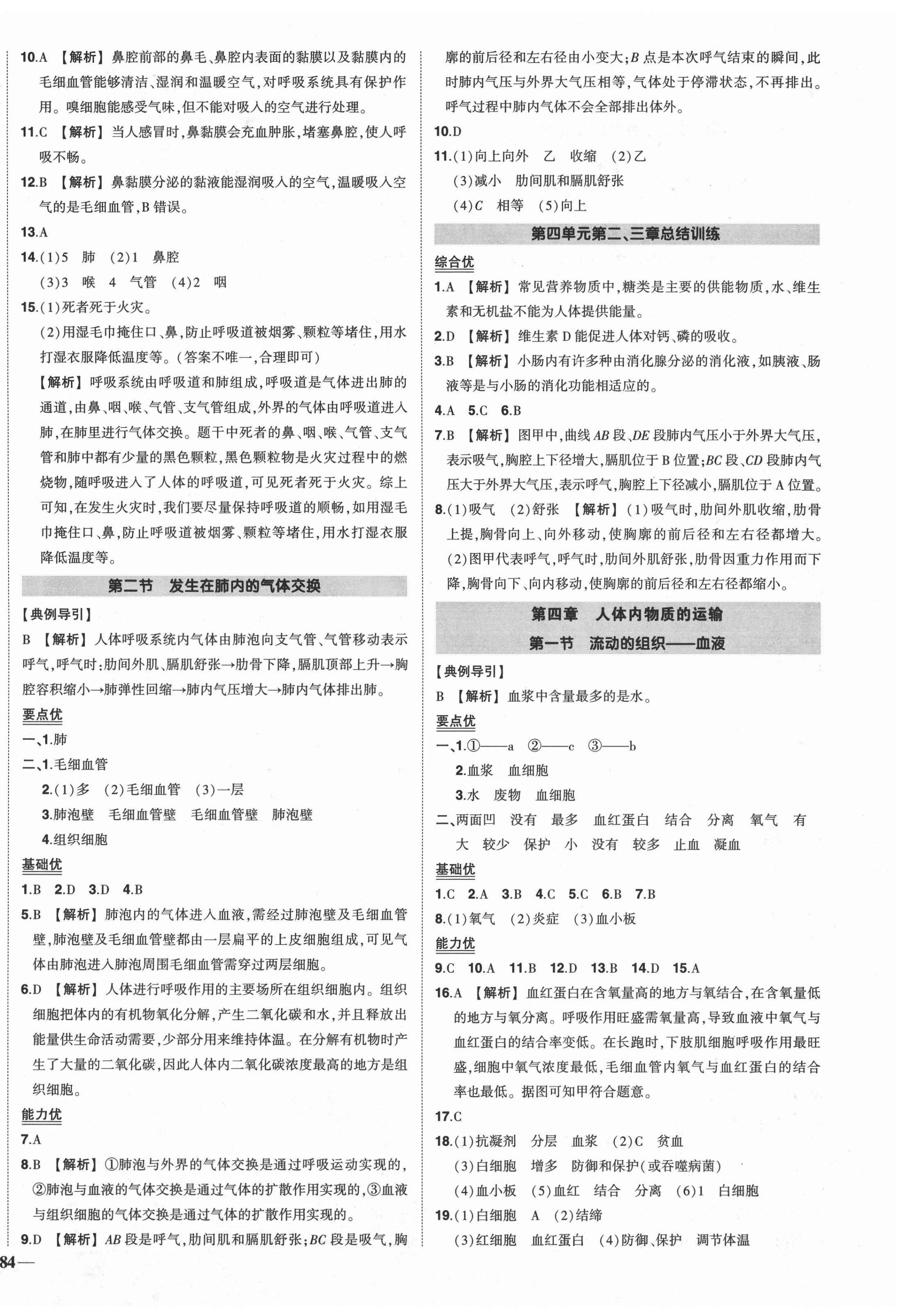 2021年?duì)钤刹怕穭?chuàng)優(yōu)作業(yè)七年級生物下冊人教版 第4頁