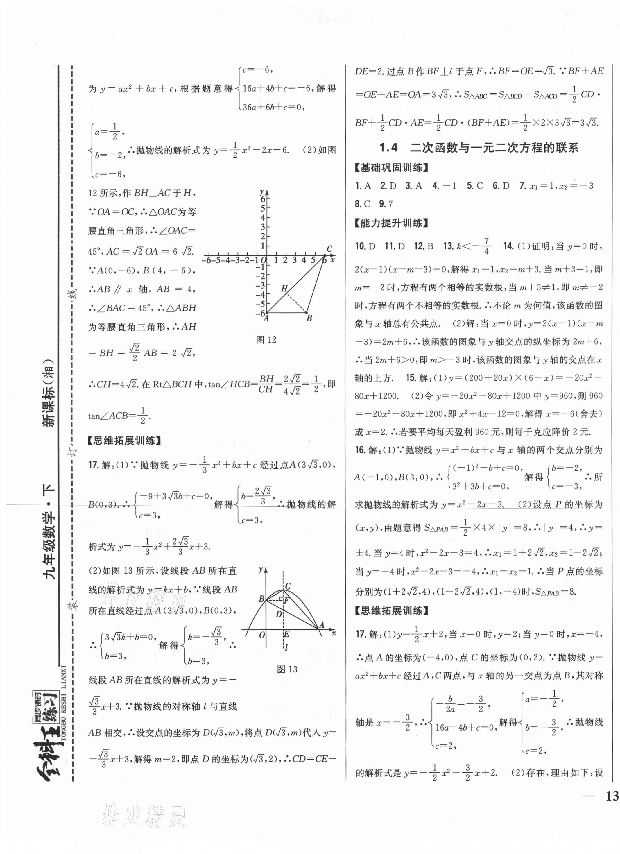 2021年全科王同步課時練習九年級數(shù)學下冊湘教版 第5頁