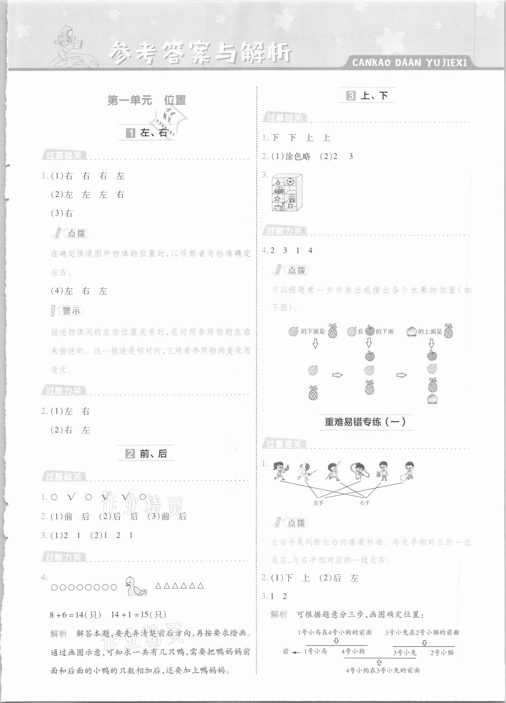 2021年一遍過小學(xué)數(shù)學(xué)一年級下冊冀教版 第1頁