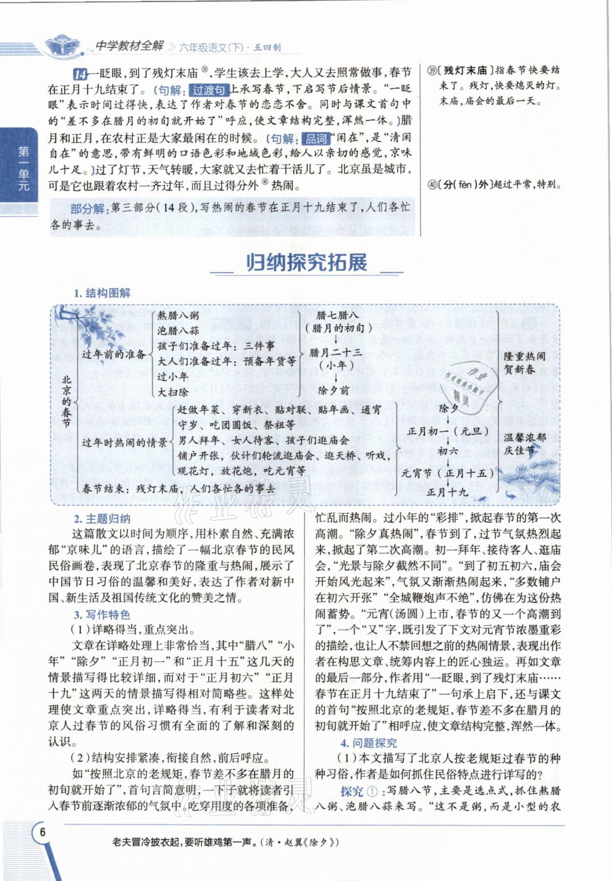 2021年教材課本六年級(jí)語(yǔ)文下冊(cè)人教版五四制 參考答案第5頁(yè)