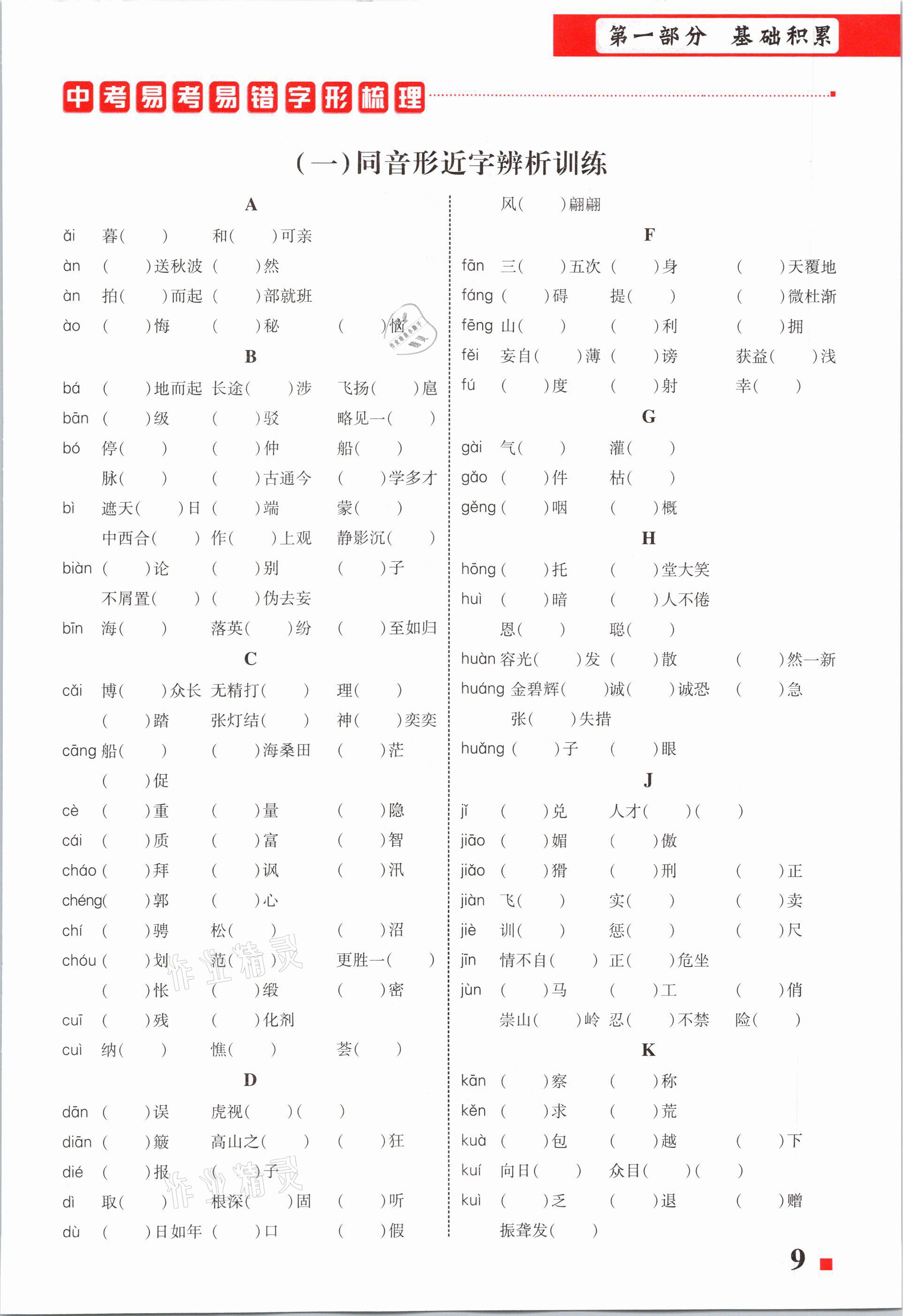 2021年貴州中考總復(fù)習(xí)終極備戰(zhàn)語文六盤水專版 第9頁
