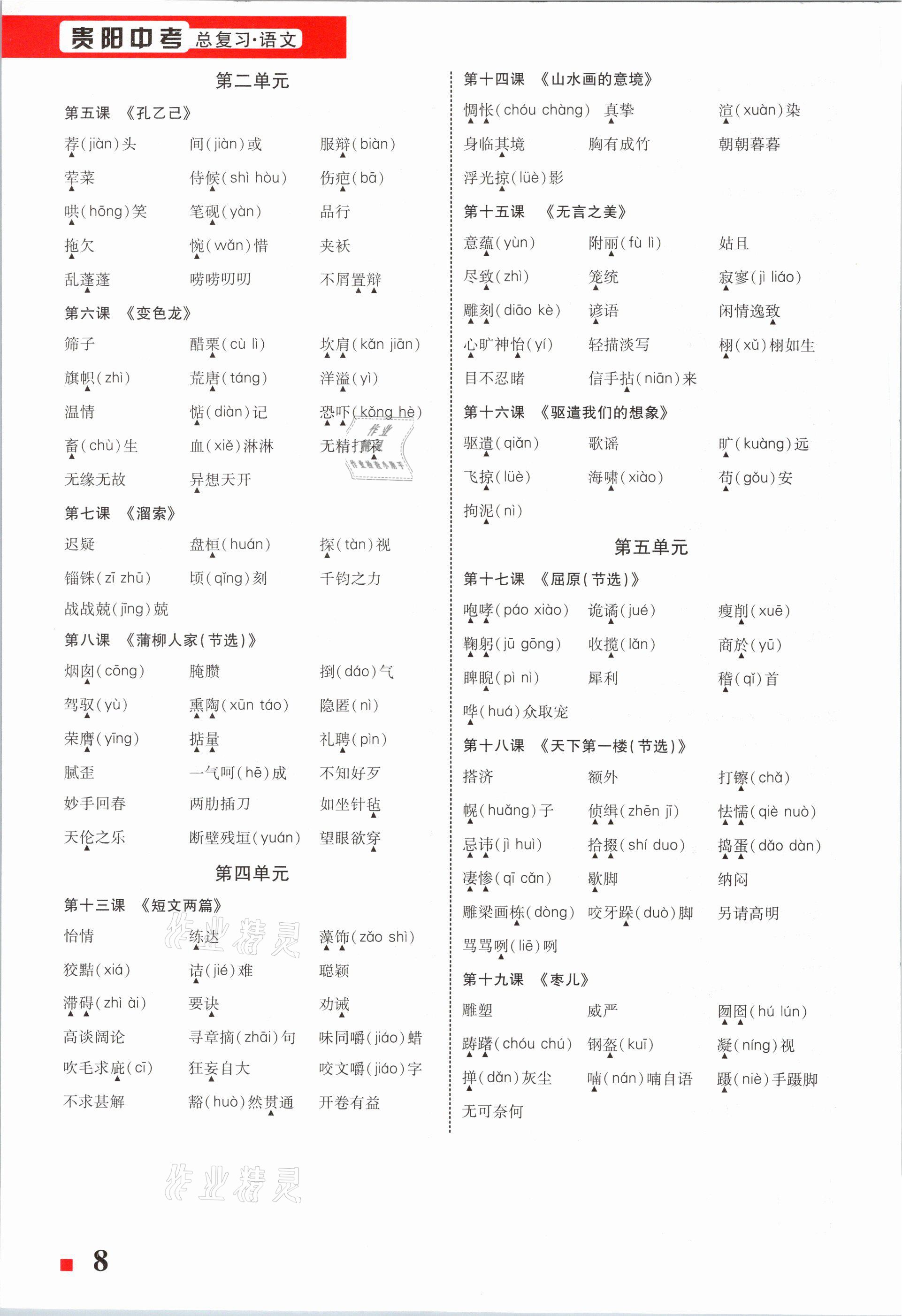 2021年貴州中考總復(fù)習(xí)終極備戰(zhàn)語(yǔ)文六盤(pán)水專(zhuān)版 第8頁(yè)