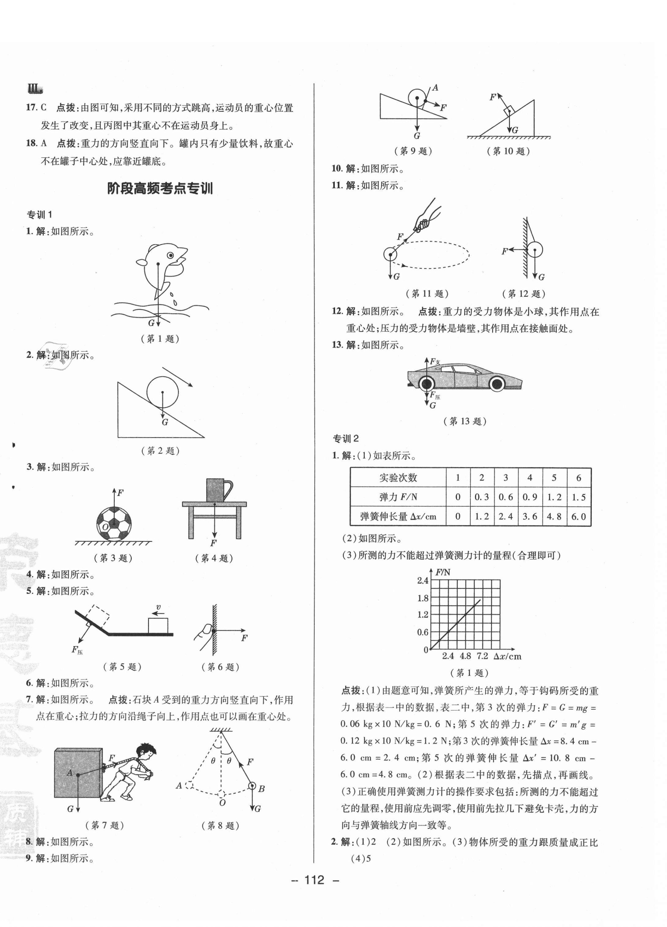 2021年综合应用创新题典中点八年级物理下册人教版 参考答案第4页