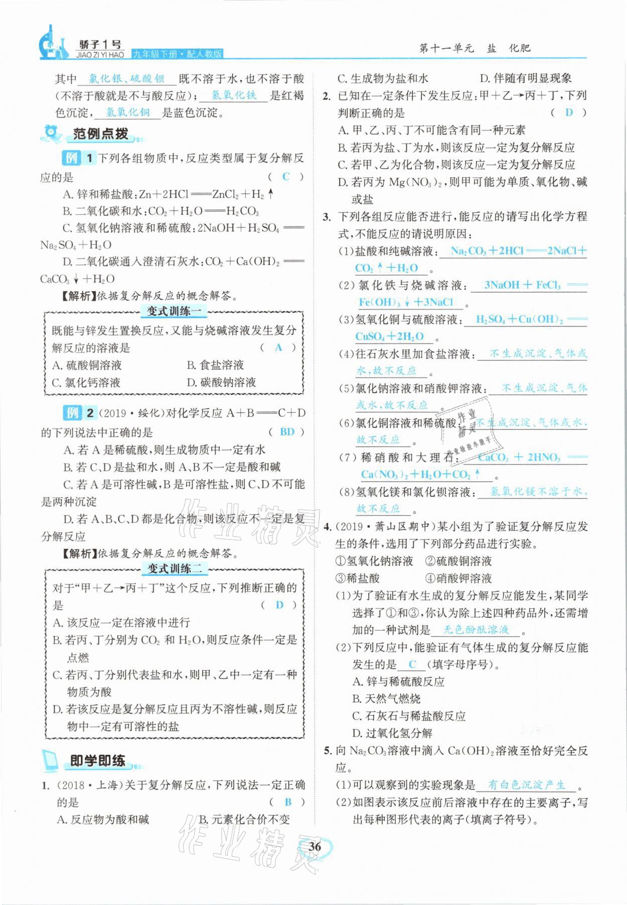 2021年驕子1號九年級化學(xué)下冊人教版 第36頁