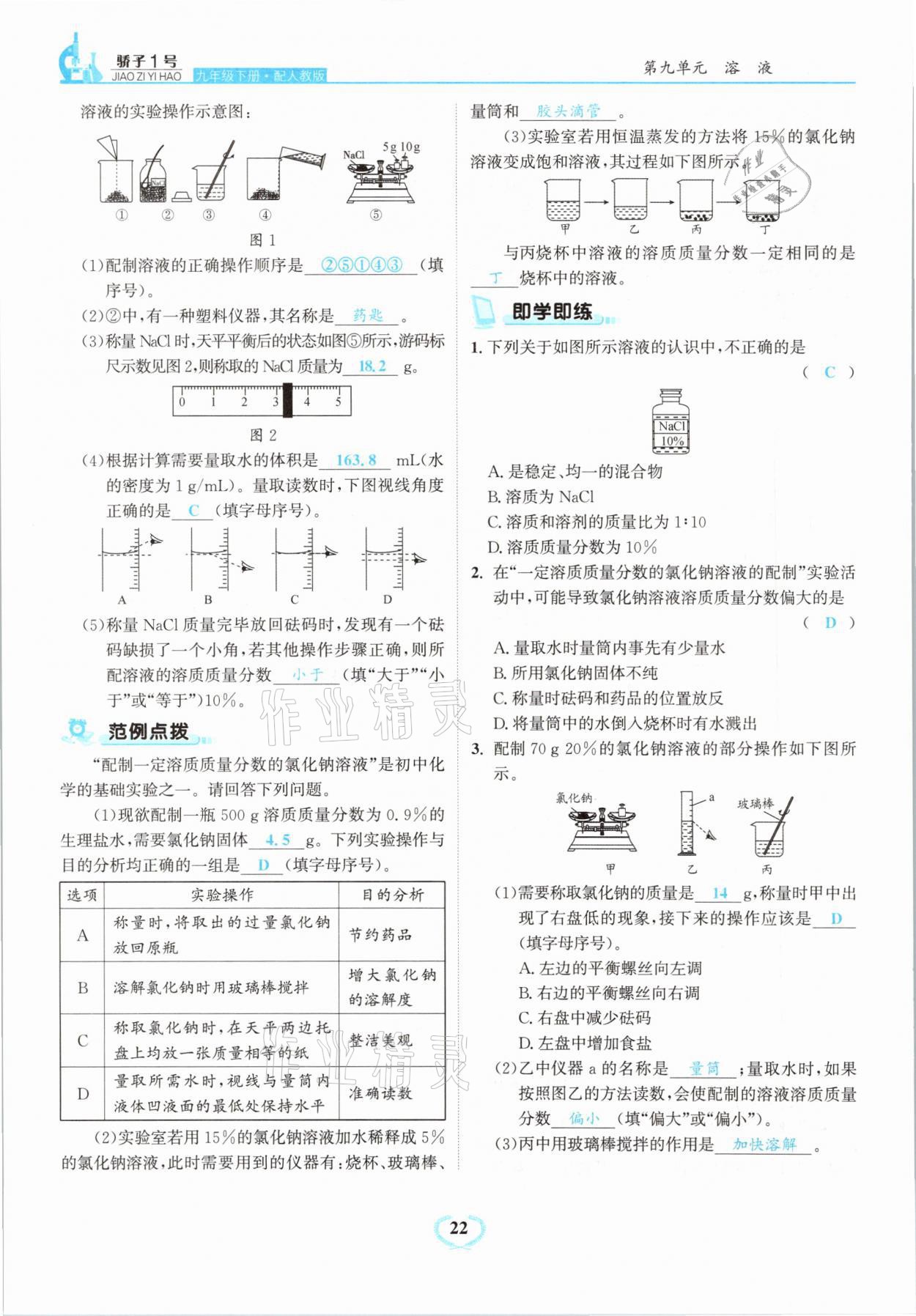 2021年驕子1號九年級化學(xué)下冊人教版 第22頁
