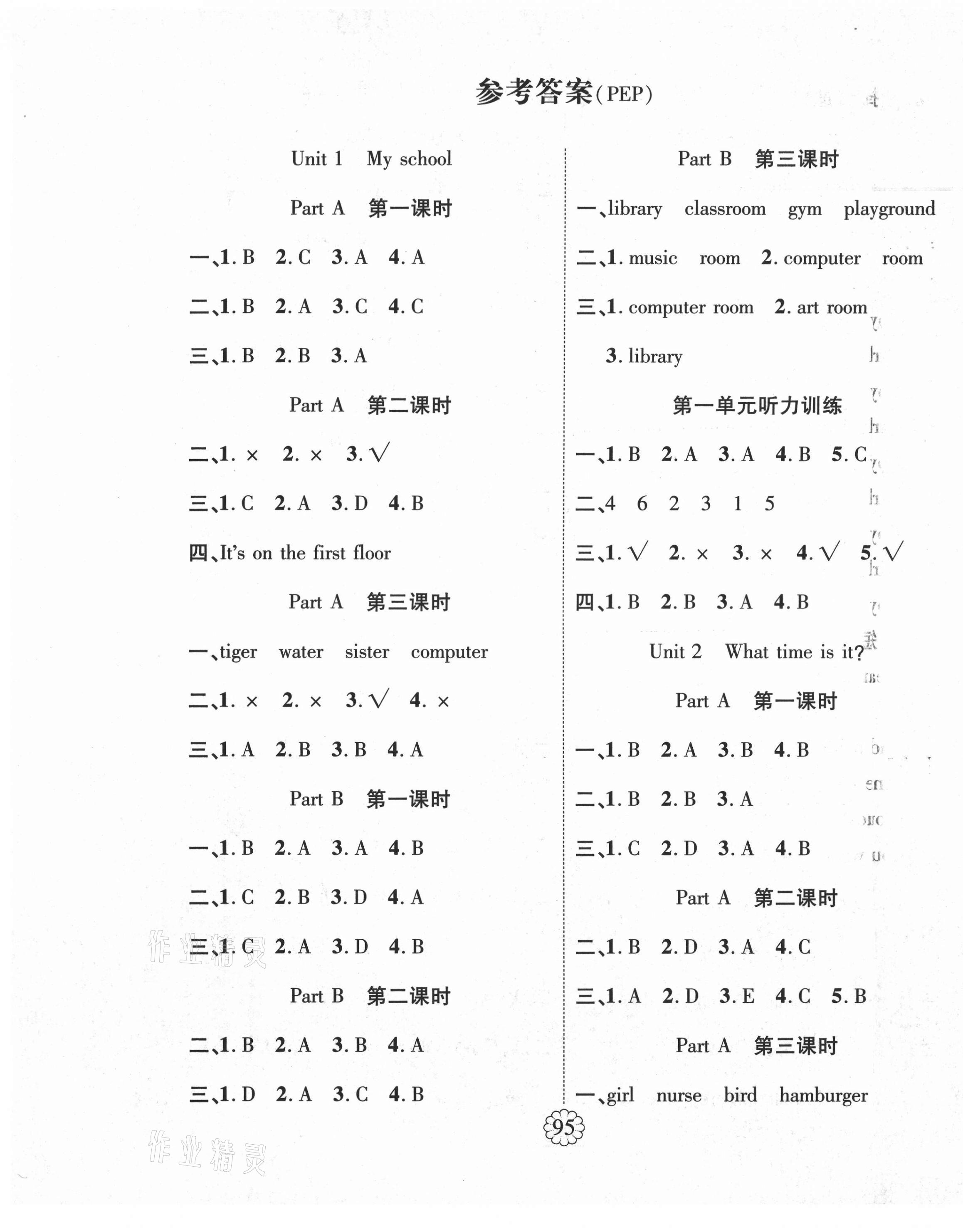 2021年畅优新课堂四年级英语下册人教PEP版 第1页