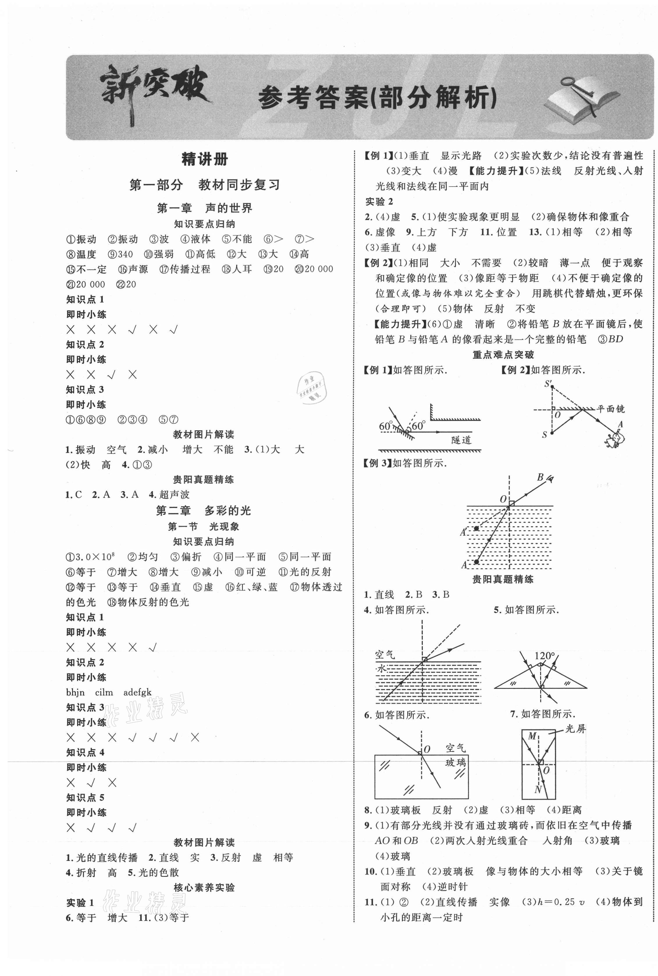 2021年貴州中考新突破物理貴陽專版 第1頁