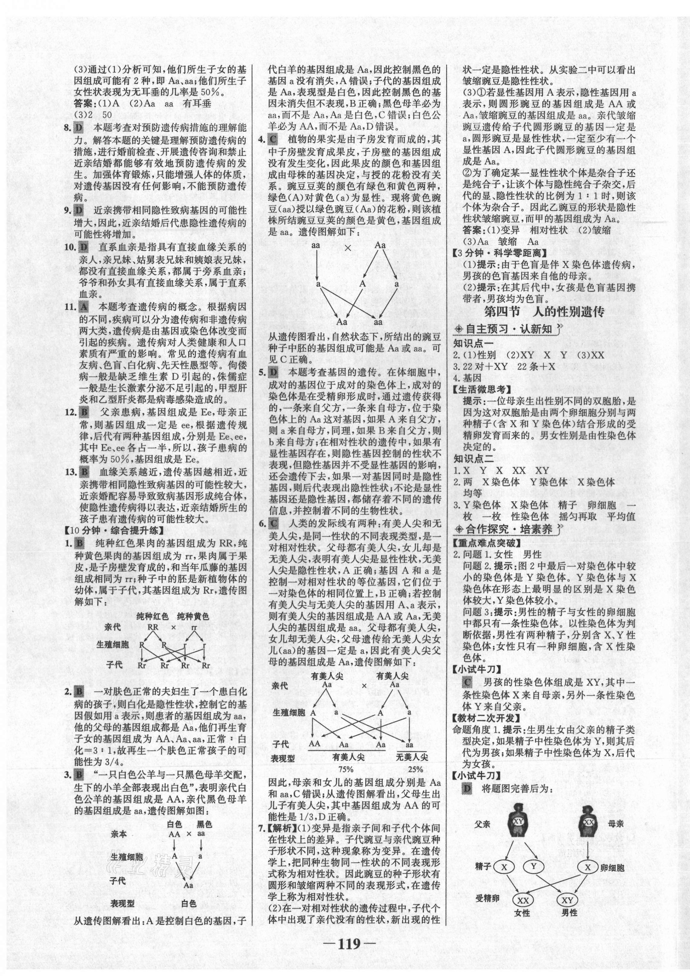 2021年世纪金榜金榜学案八年级生物下册人教版 第7页