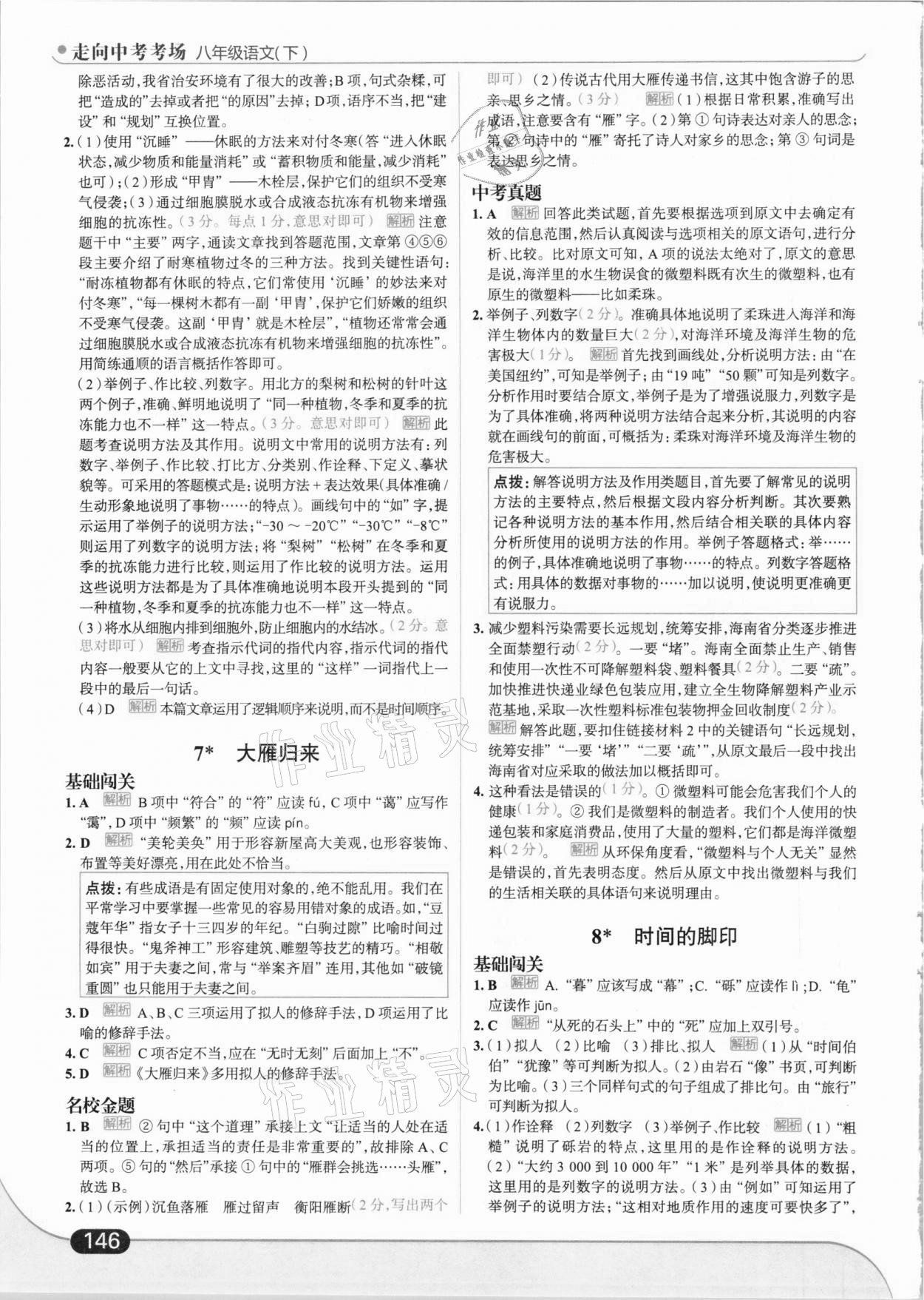 2021年走向中考考場(chǎng)八年級(jí)語(yǔ)文下冊(cè)人教版 第8頁(yè)