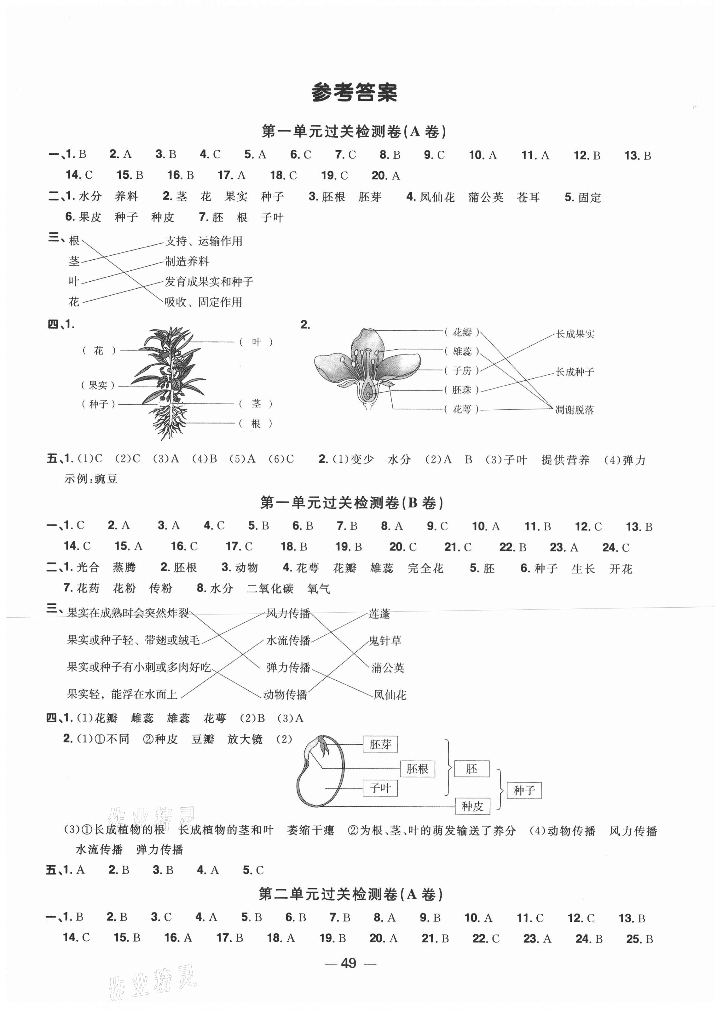 2021年阳光同学一线名师全优好卷四年级科学下册教科版 第1页