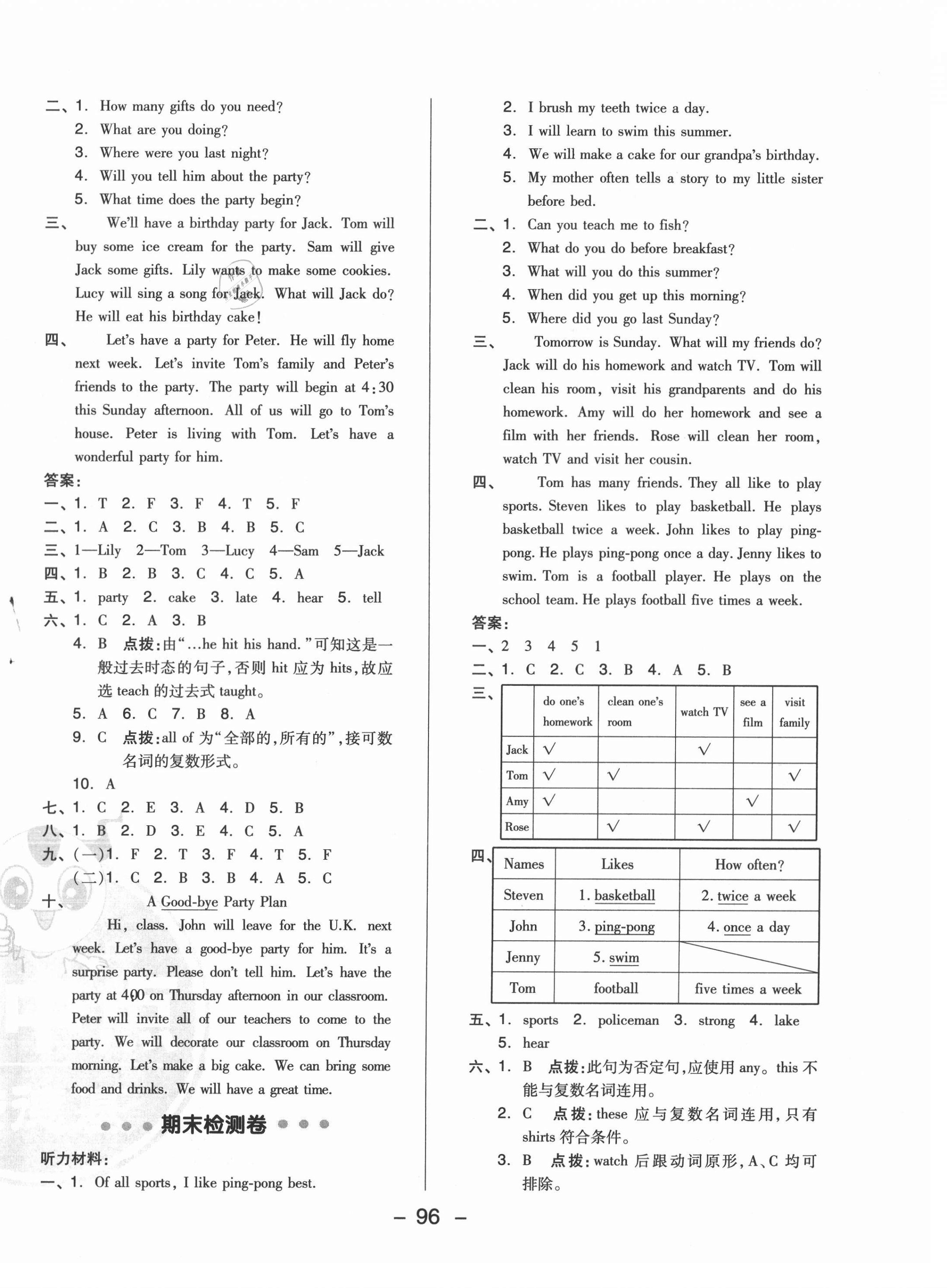 2021年綜合應(yīng)用創(chuàng)新題典中點(diǎn)六年級(jí)英語(yǔ)下冊(cè)冀教版 第4頁(yè)