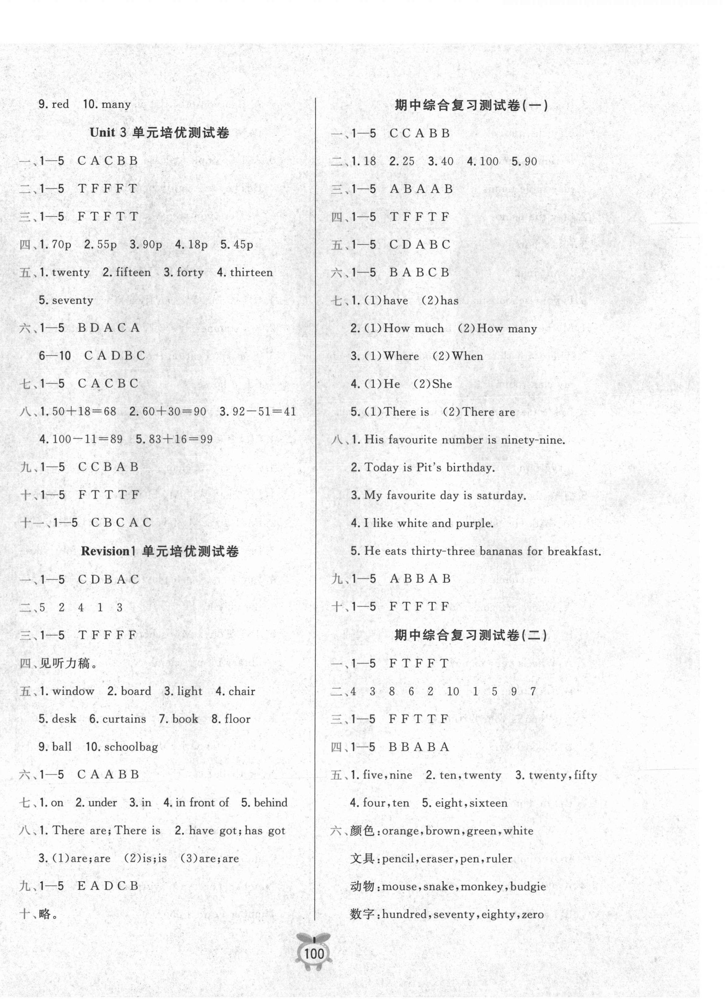 2020年必刷培優(yōu)測(cè)試卷四年級(jí)英語(yǔ)上冊(cè) 第3頁(yè)