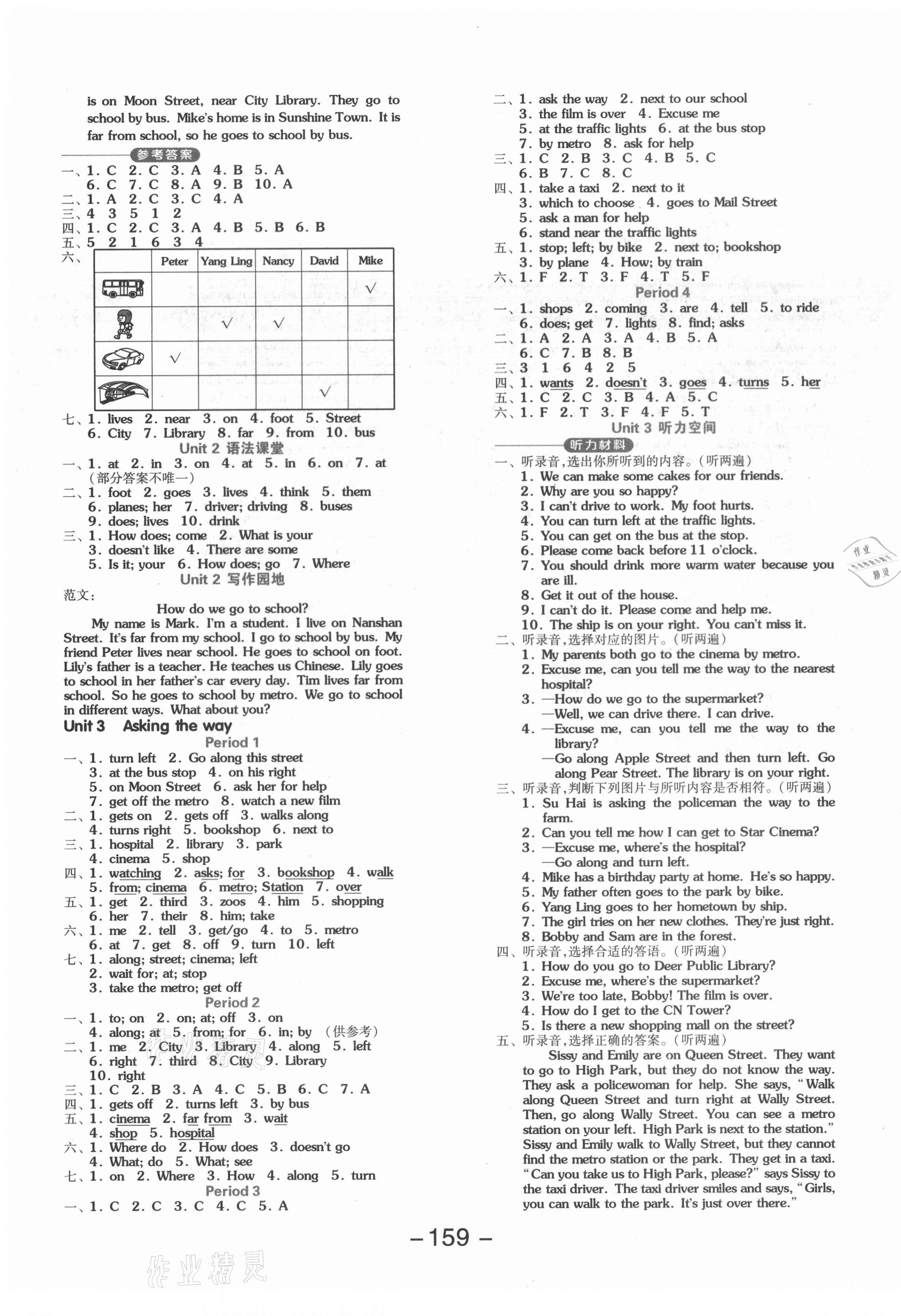 2021年全品學(xué)練考五年級英語下冊譯林版 參考答案第3頁