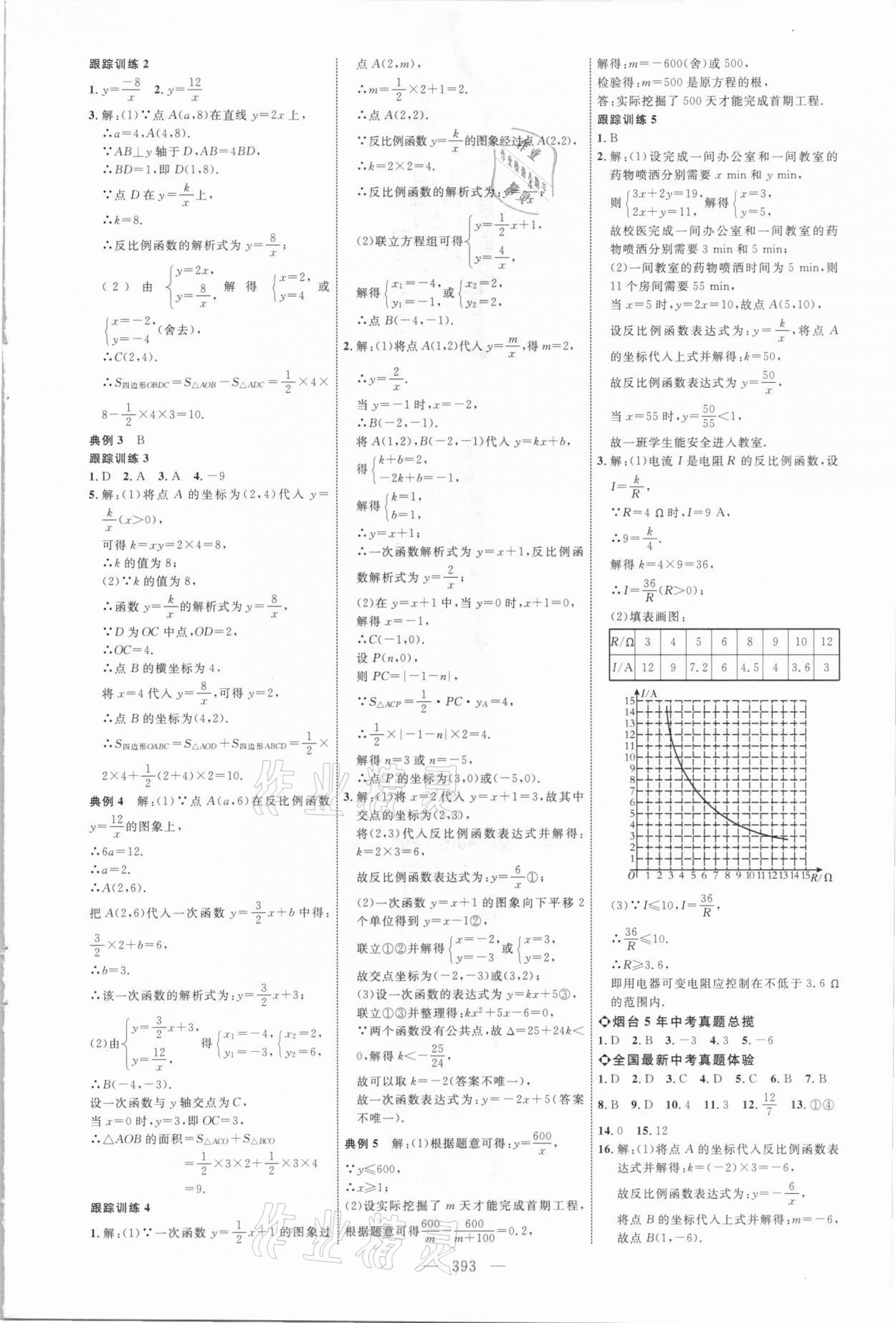 2021年初中總復(fù)習(xí)全程導(dǎo)航數(shù)學(xué)煙臺(tái)專版 參考答案第12頁