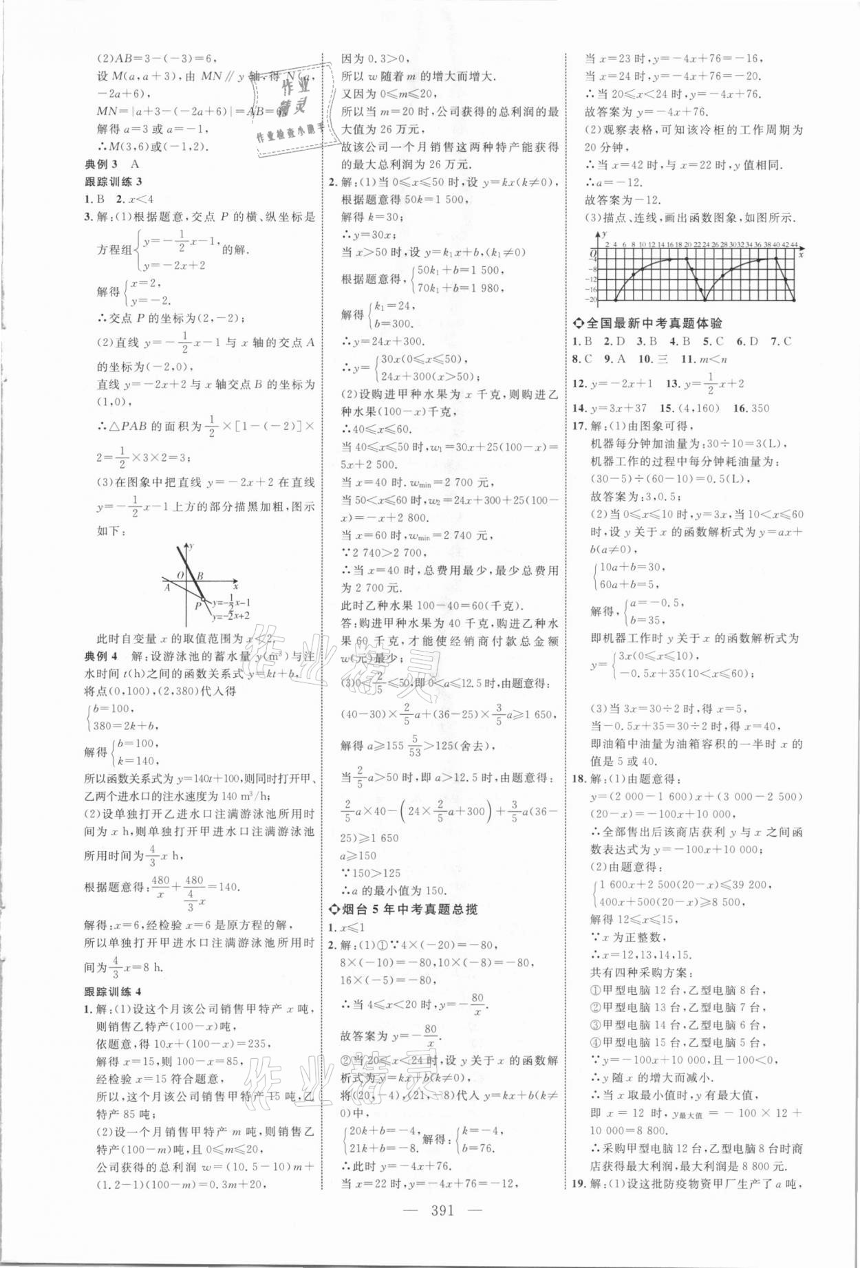 2021年初中總復(fù)習(xí)全程導(dǎo)航數(shù)學(xué)煙臺專版 參考答案第10頁