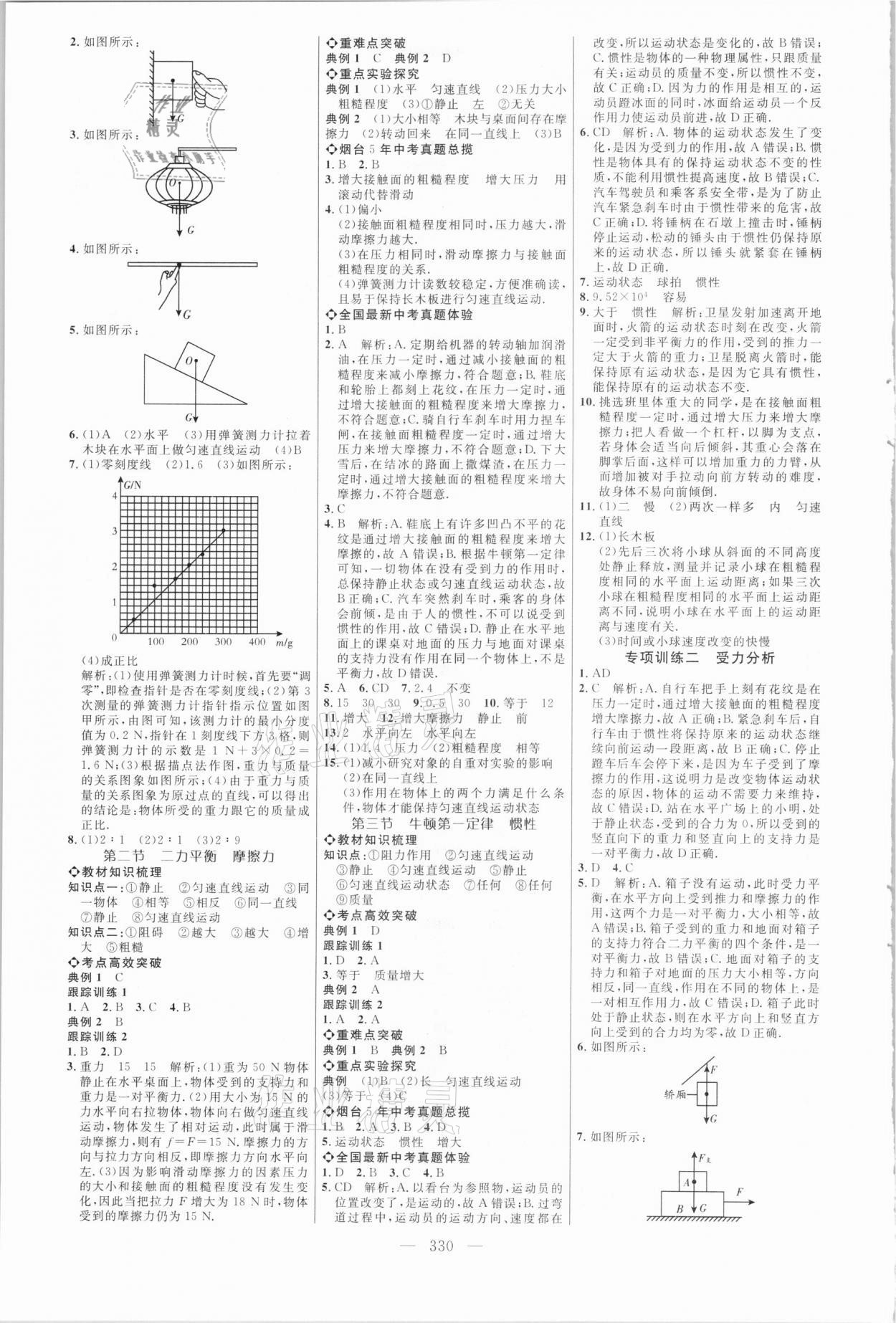 2021年初中总复习全程导航物理烟台专版 参考答案第5页