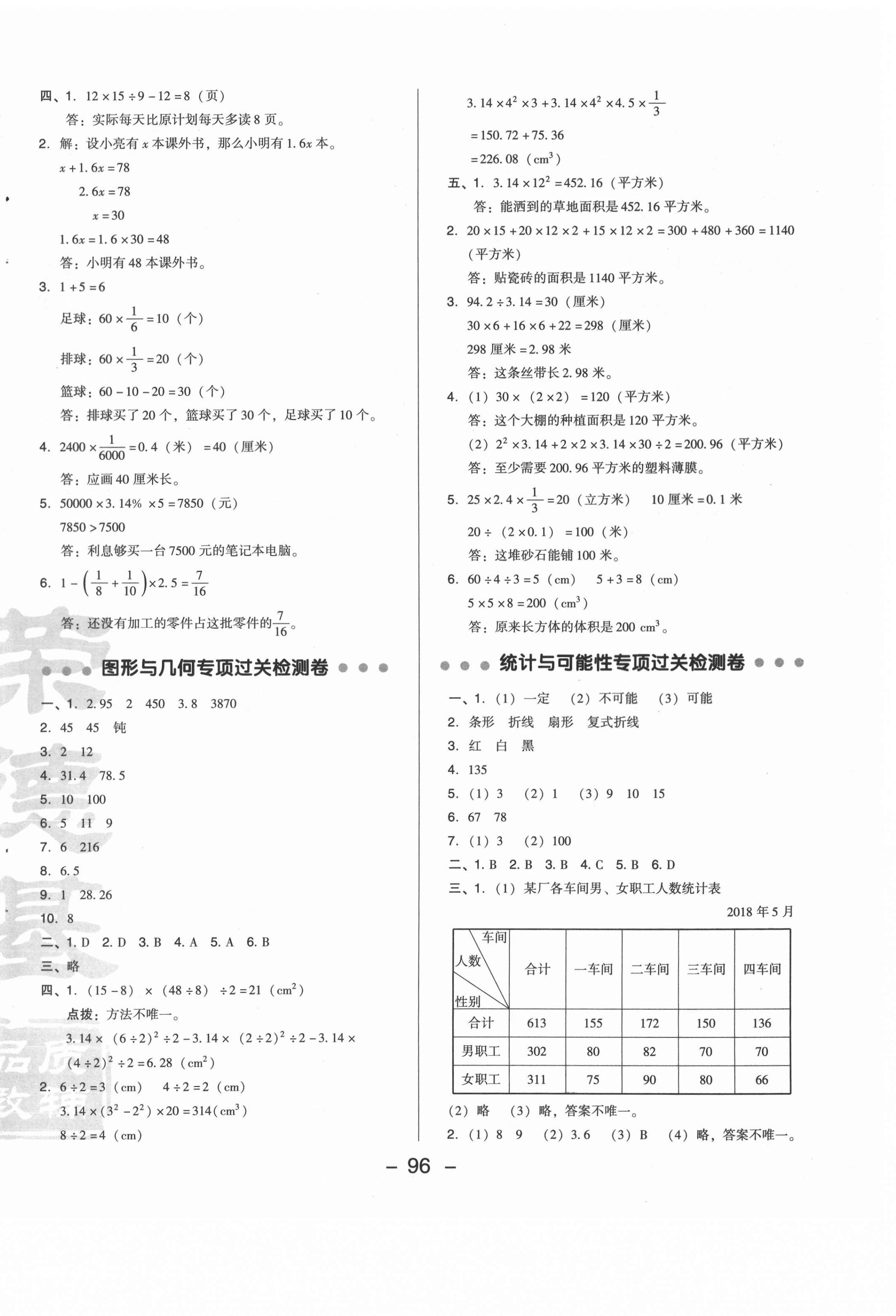 2021年综合应用创新题典中点六年级数学下册北京课改版 第4页