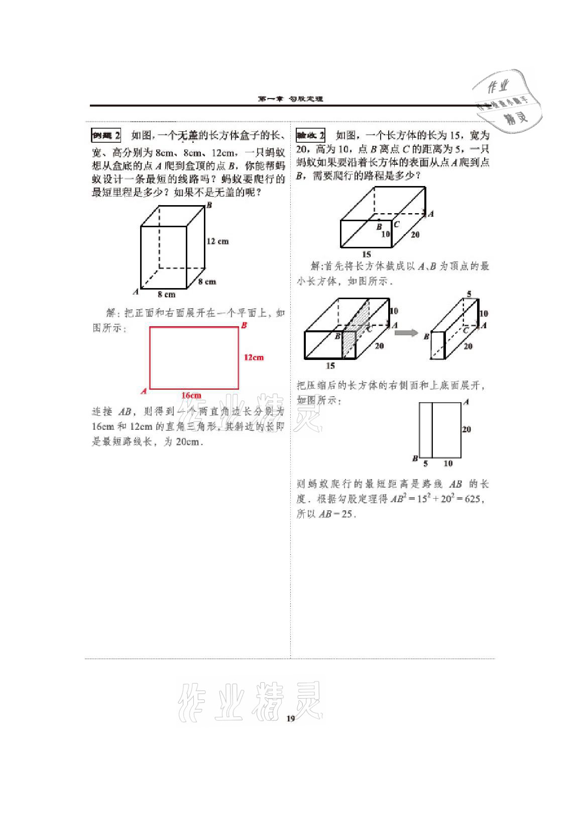 2020年課時分層教學方案探究八年級數學上冊北師大版 參考答案第17頁