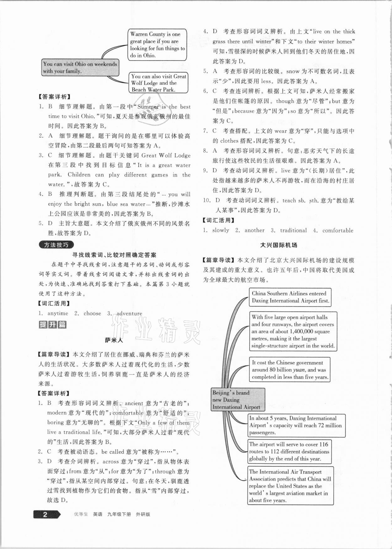 2021年練就優(yōu)等生九年級英語下冊外研版 參考答案第2頁