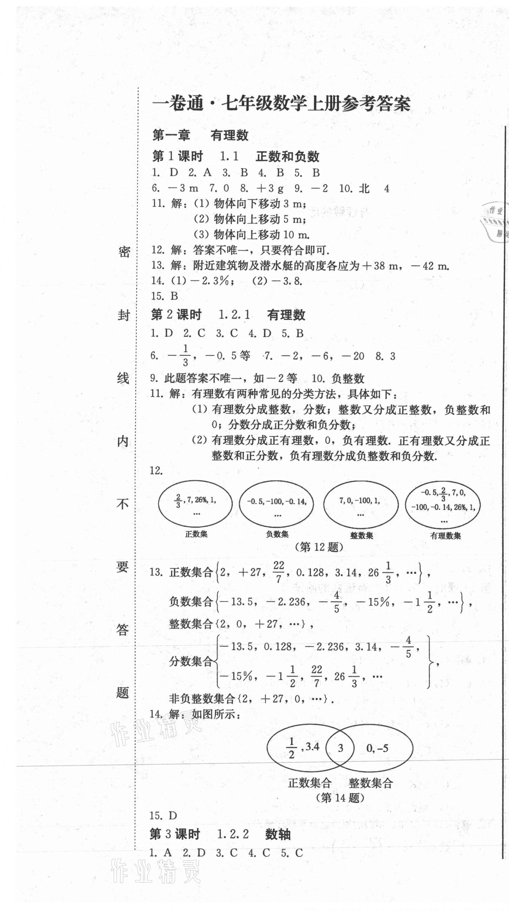 2020年同步優(yōu)化測(cè)試卷一卷通七年級(jí)數(shù)學(xué)上冊(cè)人教版 第1頁(yè)