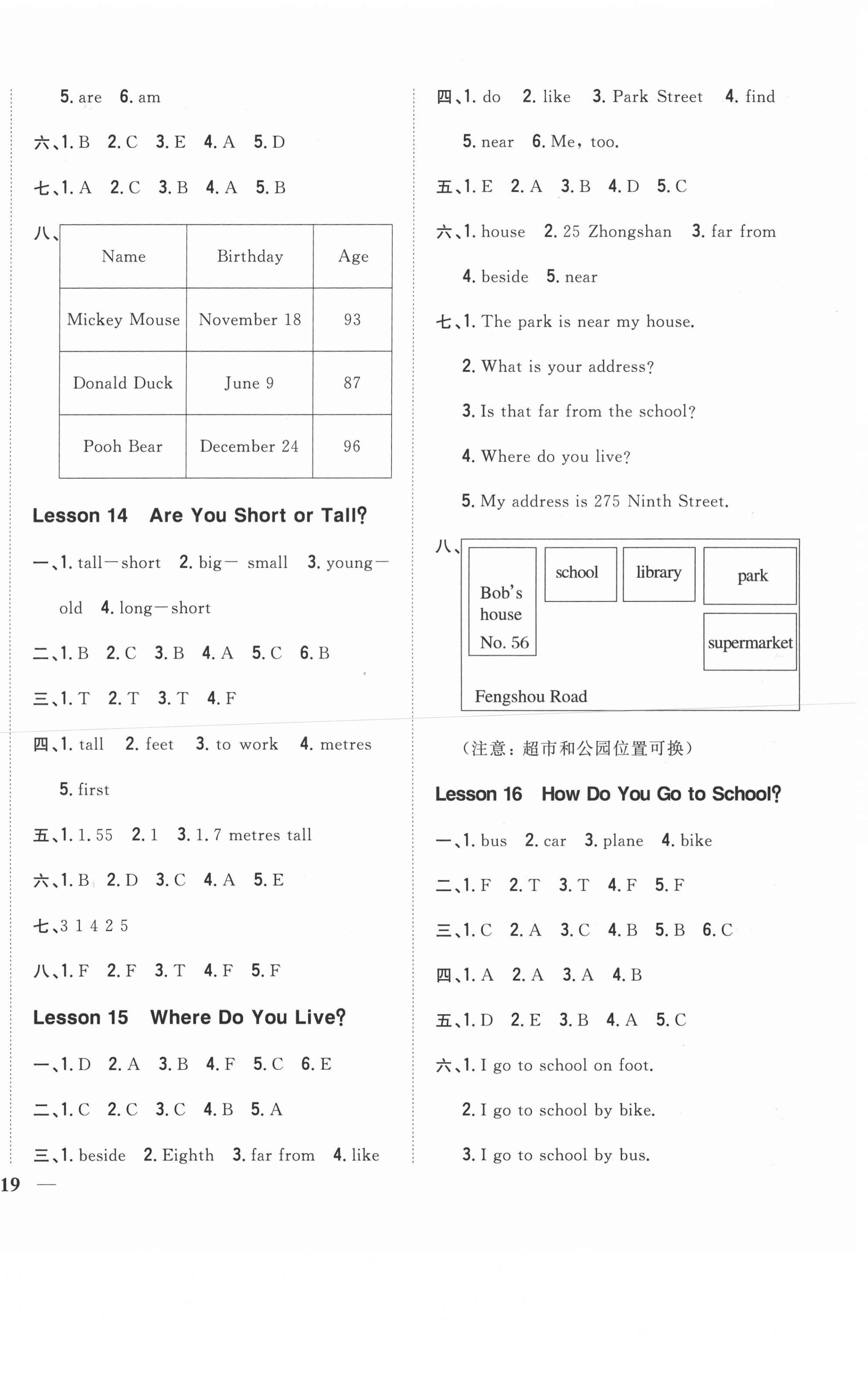 2021年全科王同步課時練習(xí)四年級英語下冊冀教版 第6頁