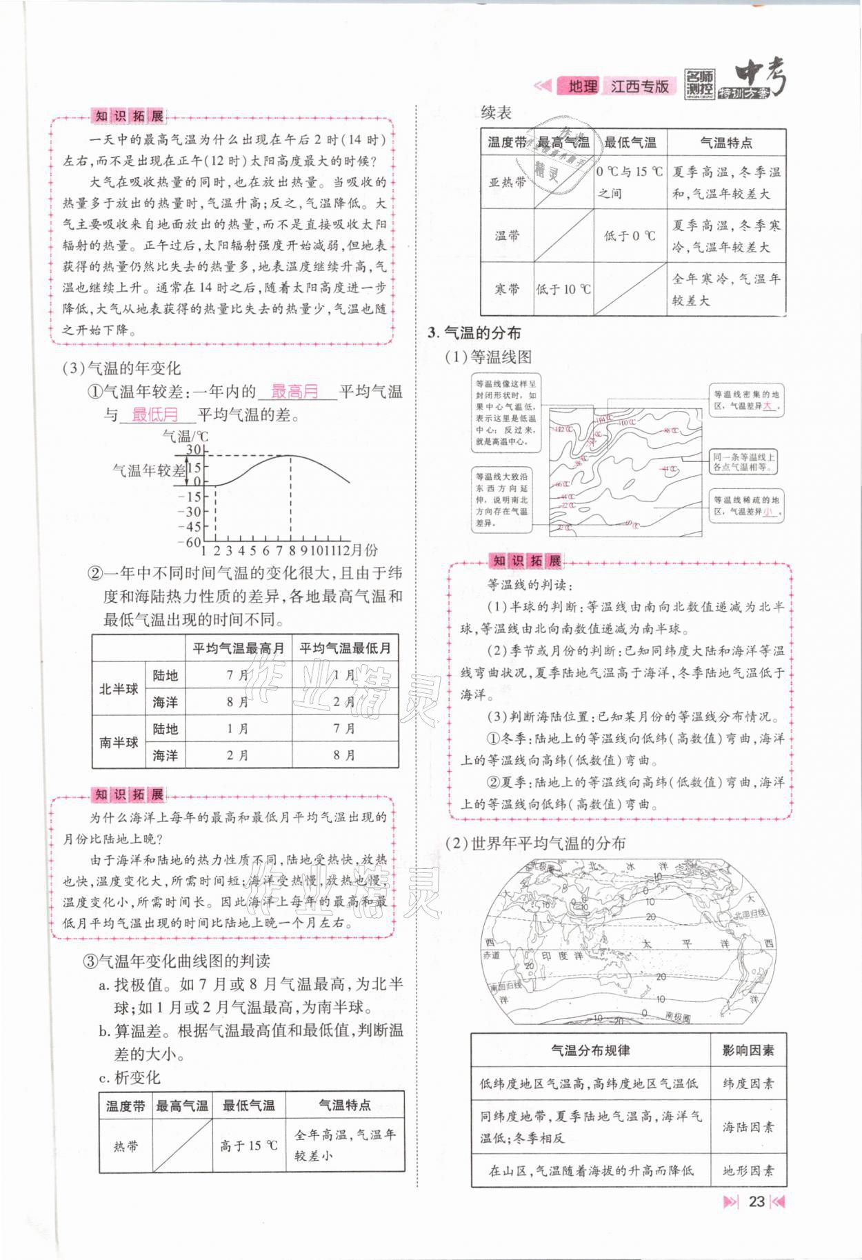 2021年名師測控中考特訓方案地理江西專版 參考答案第21頁