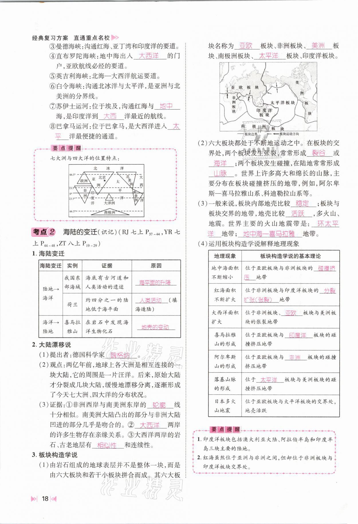 2021年名師測控中考特訓(xùn)方案地理江西專版 參考答案第16頁