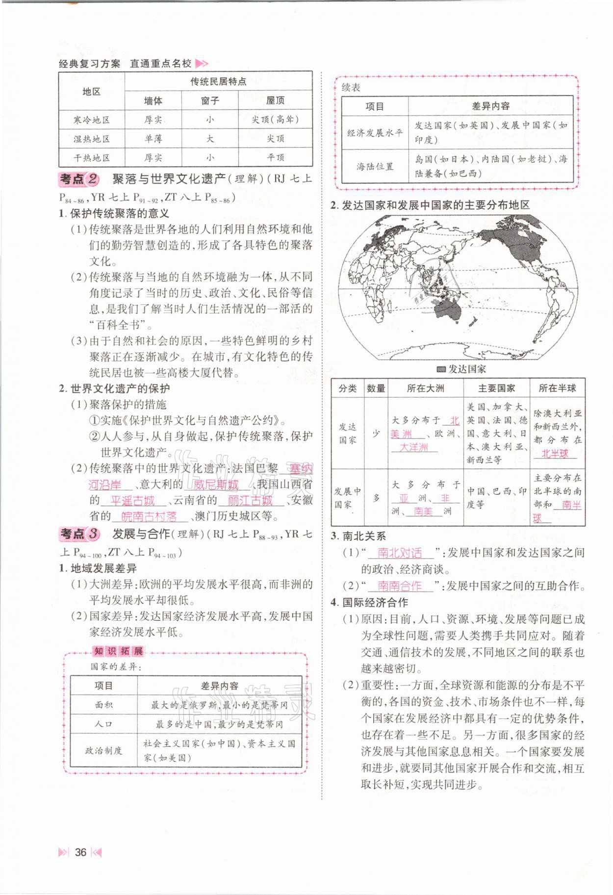 2021年名師測控中考特訓(xùn)方案地理江西專版 參考答案第34頁