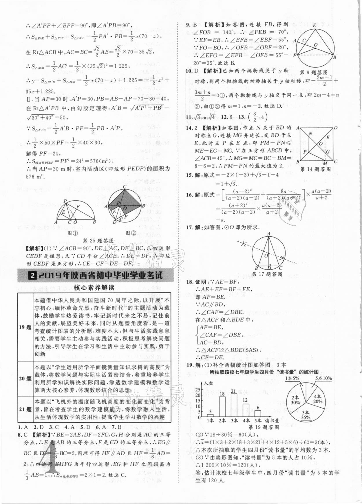 2021年優(yōu)題庫陜西中考數(shù)學(xué) 參考答案第3頁