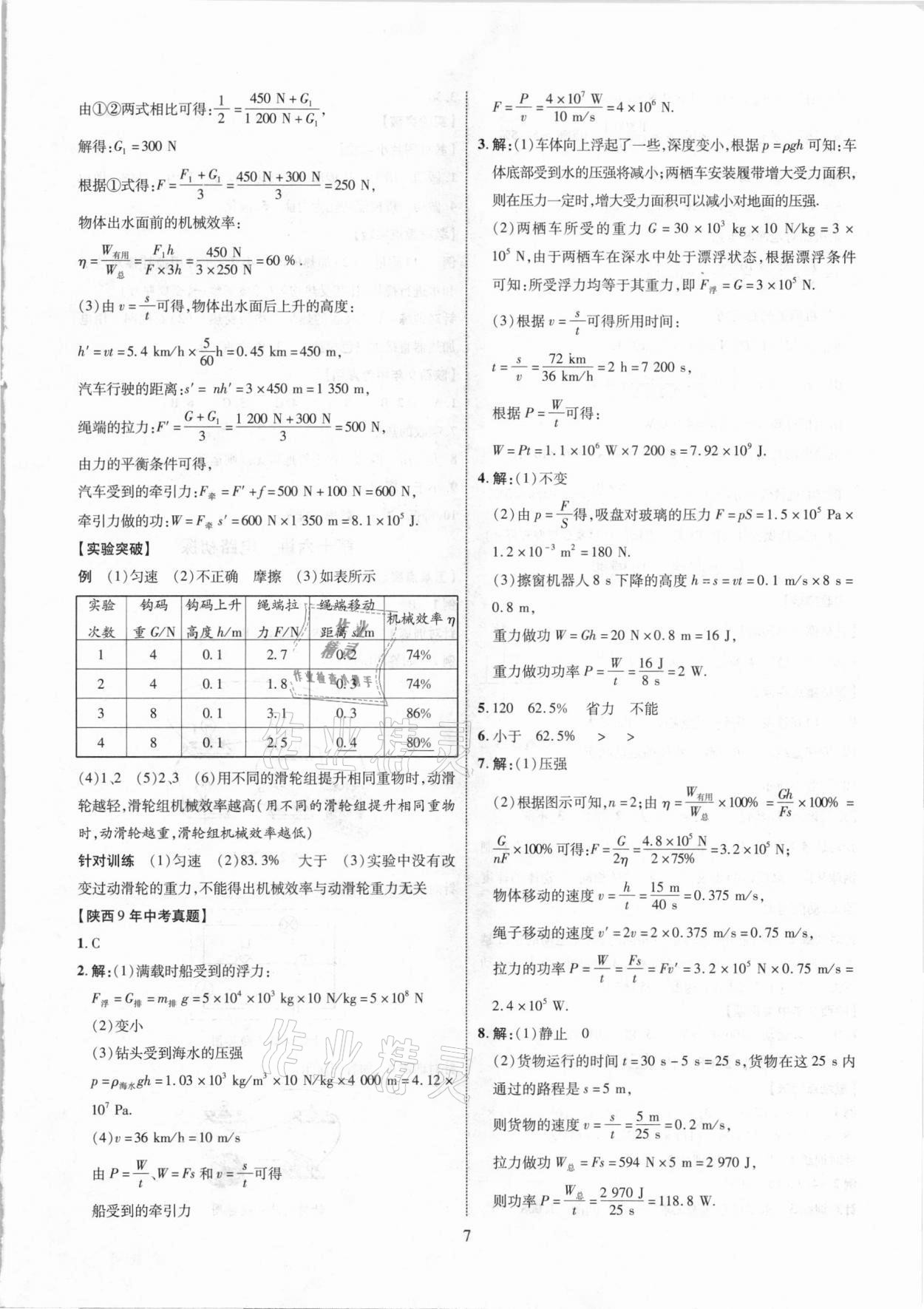 2021年秦狀元中考零距離物理陜西專版 第9頁(yè)