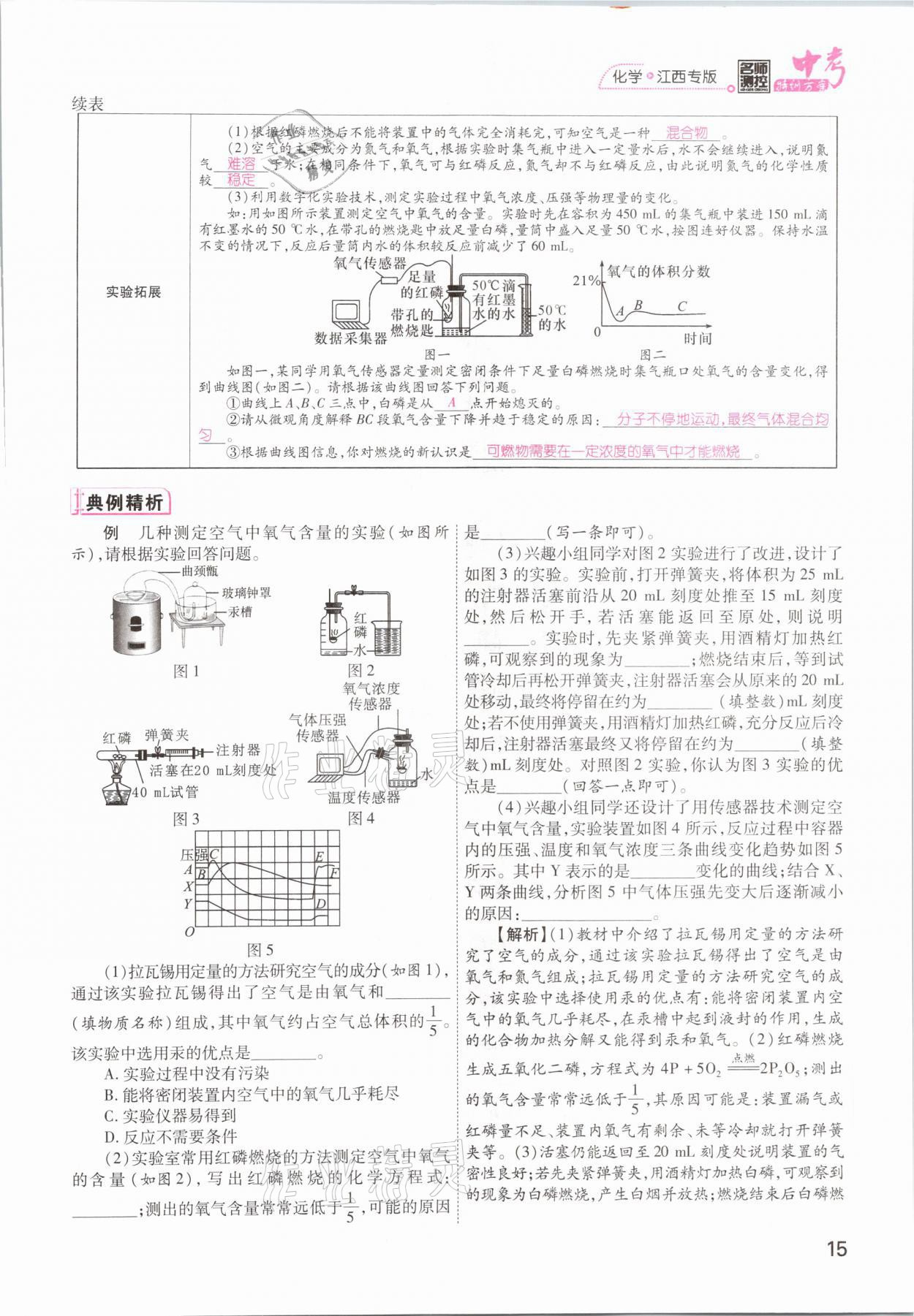 2021年名師測(cè)控中考特訓(xùn)方案化學(xué)江西專版 參考答案第15頁