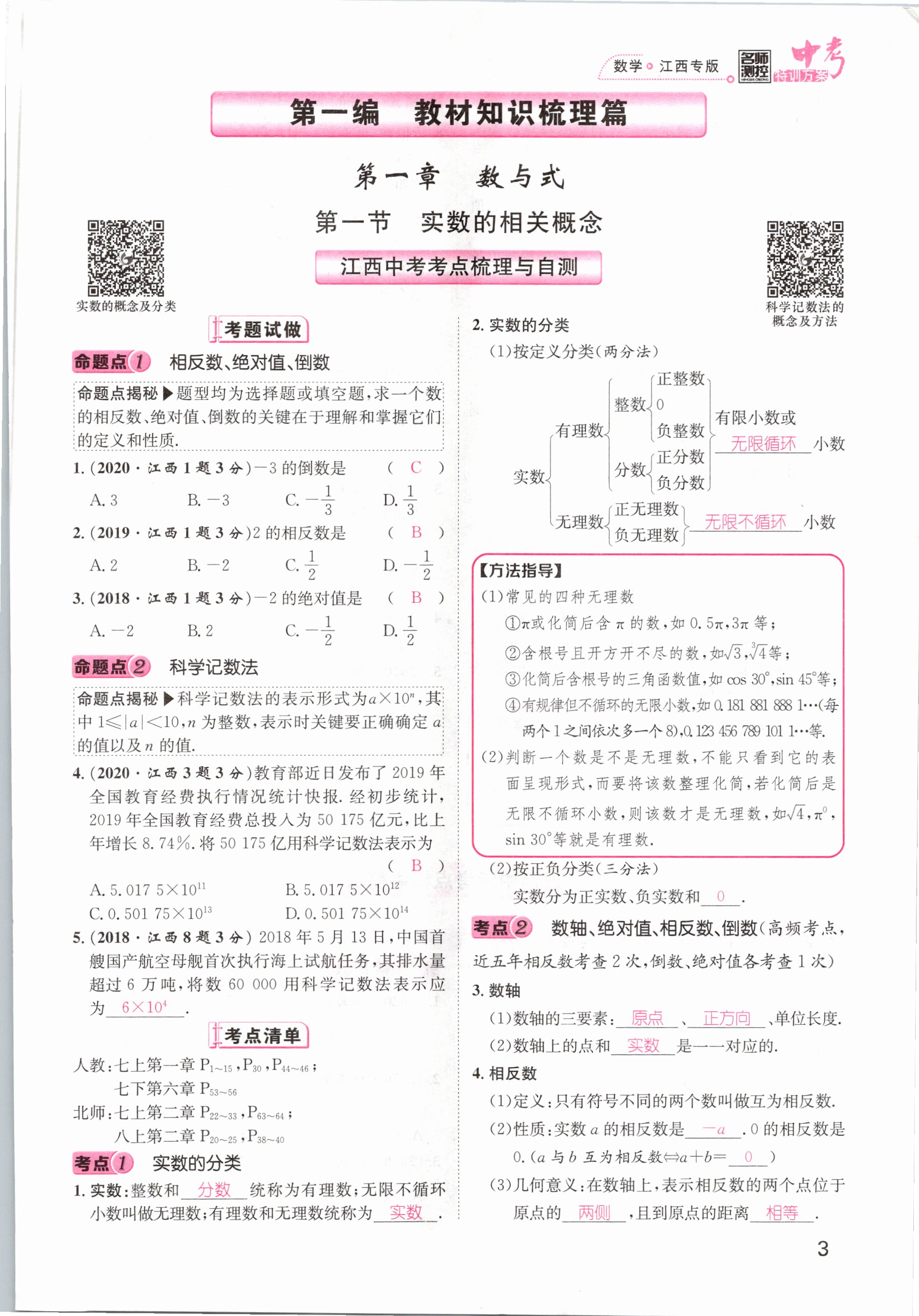 2021年名師測(cè)控中考特訓(xùn)方案數(shù)學(xué)江西專版 第1頁