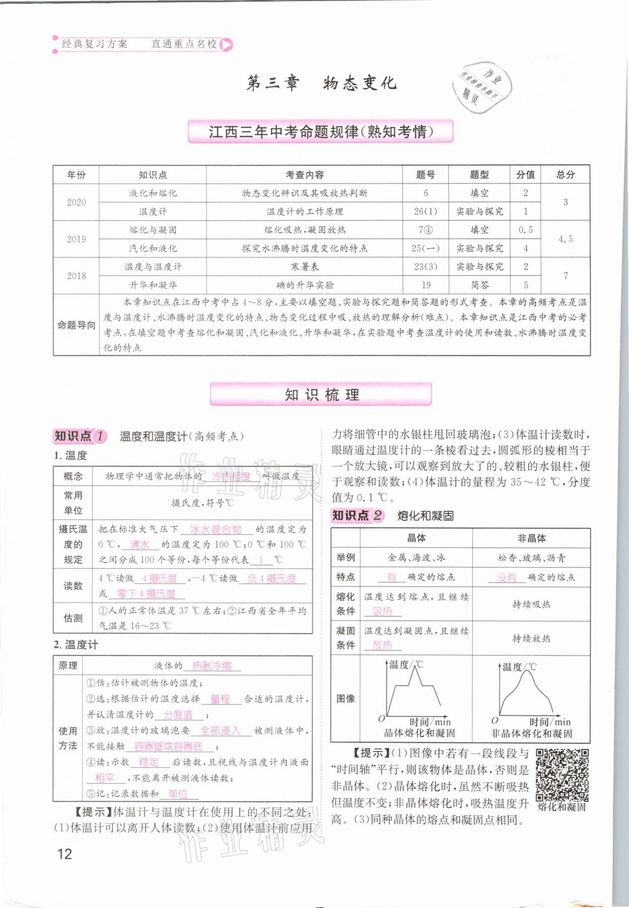 2021年名師測控中考特訓(xùn)方案物理江西專版 參考答案第12頁