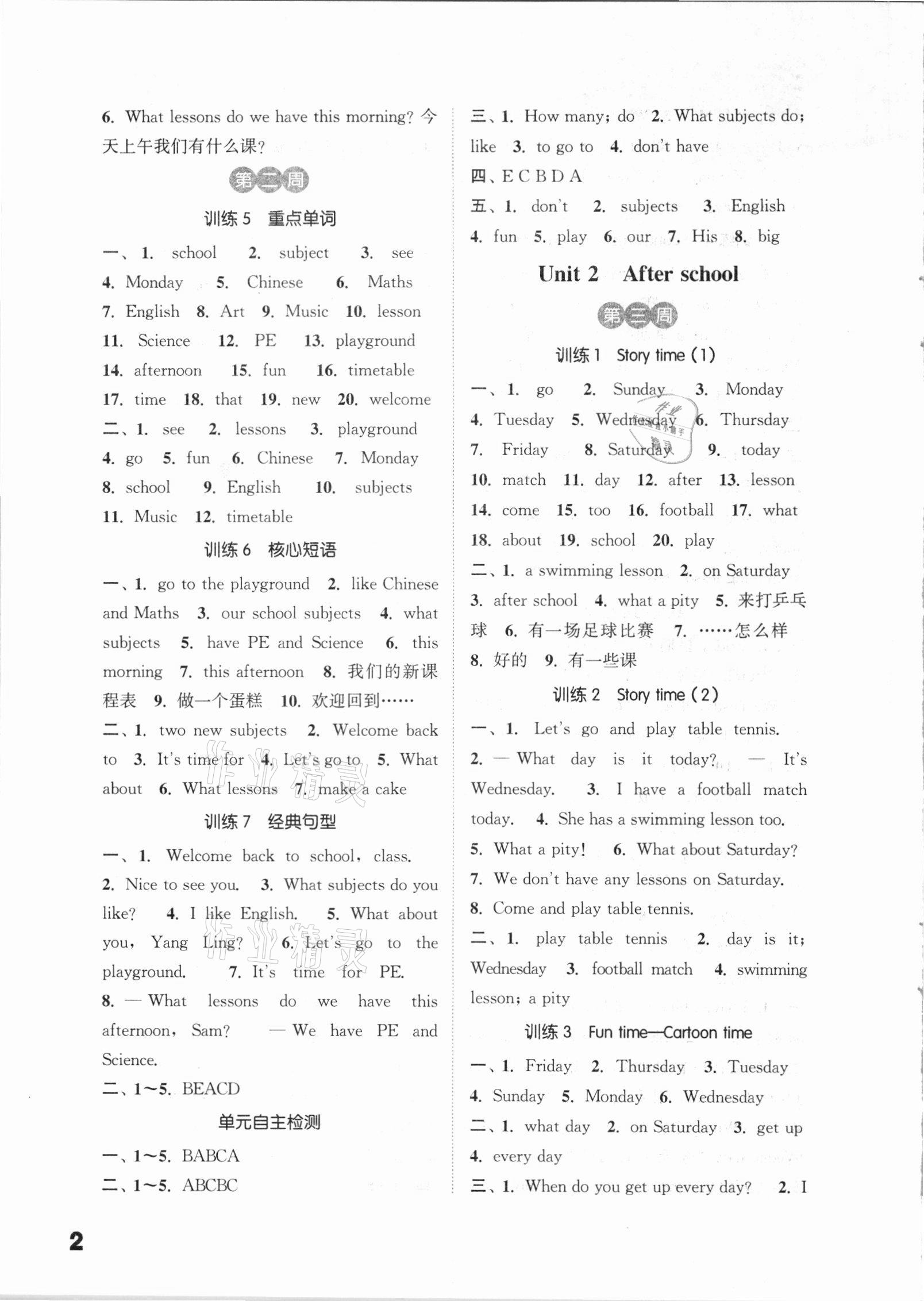 2021年通城學(xué)典小學(xué)英語默寫能手四年級下冊譯林版 第2頁