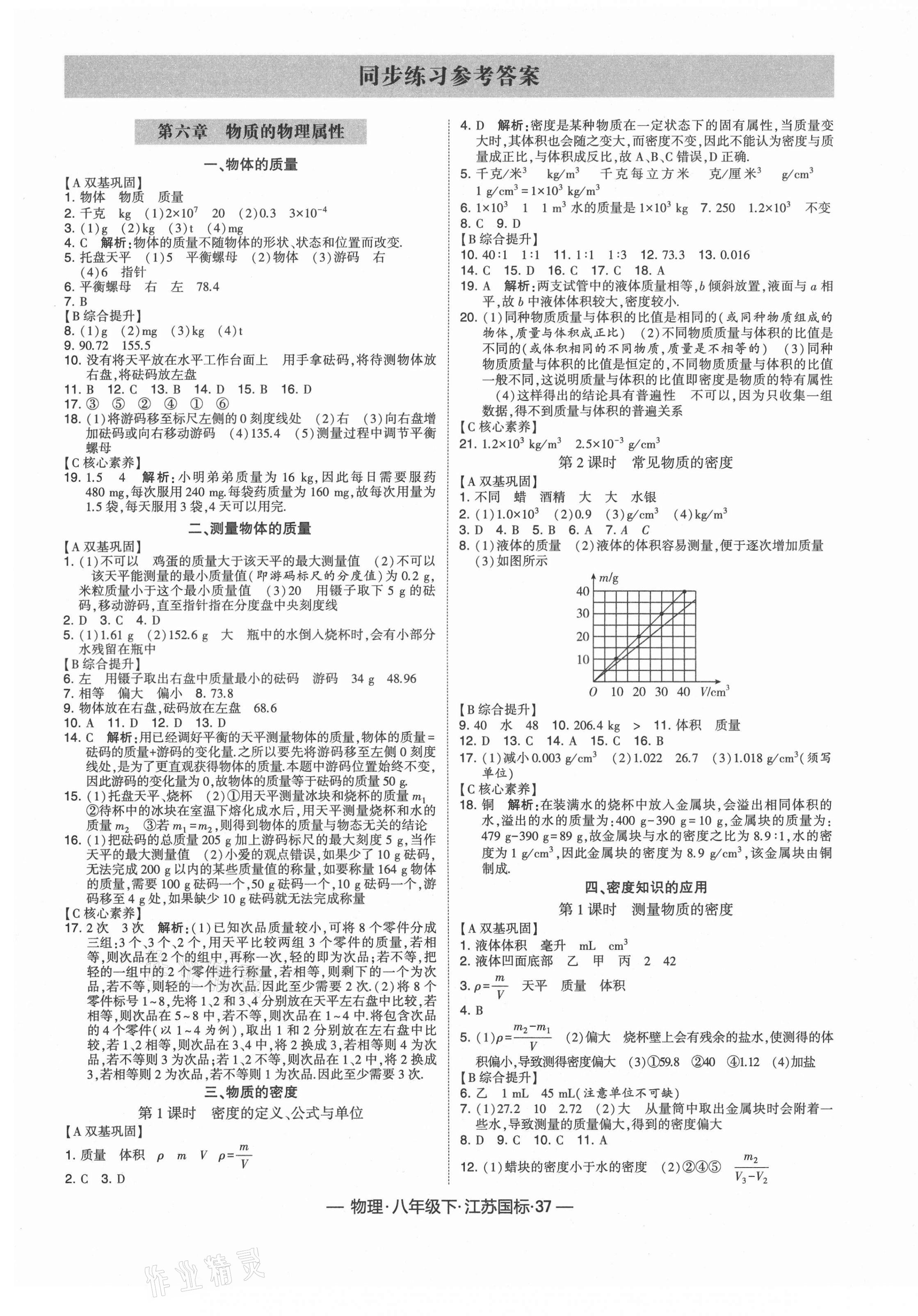 2021年經(jīng)綸學(xué)典課時(shí)作業(yè)八年級(jí)物理下冊(cè)江蘇版 第1頁