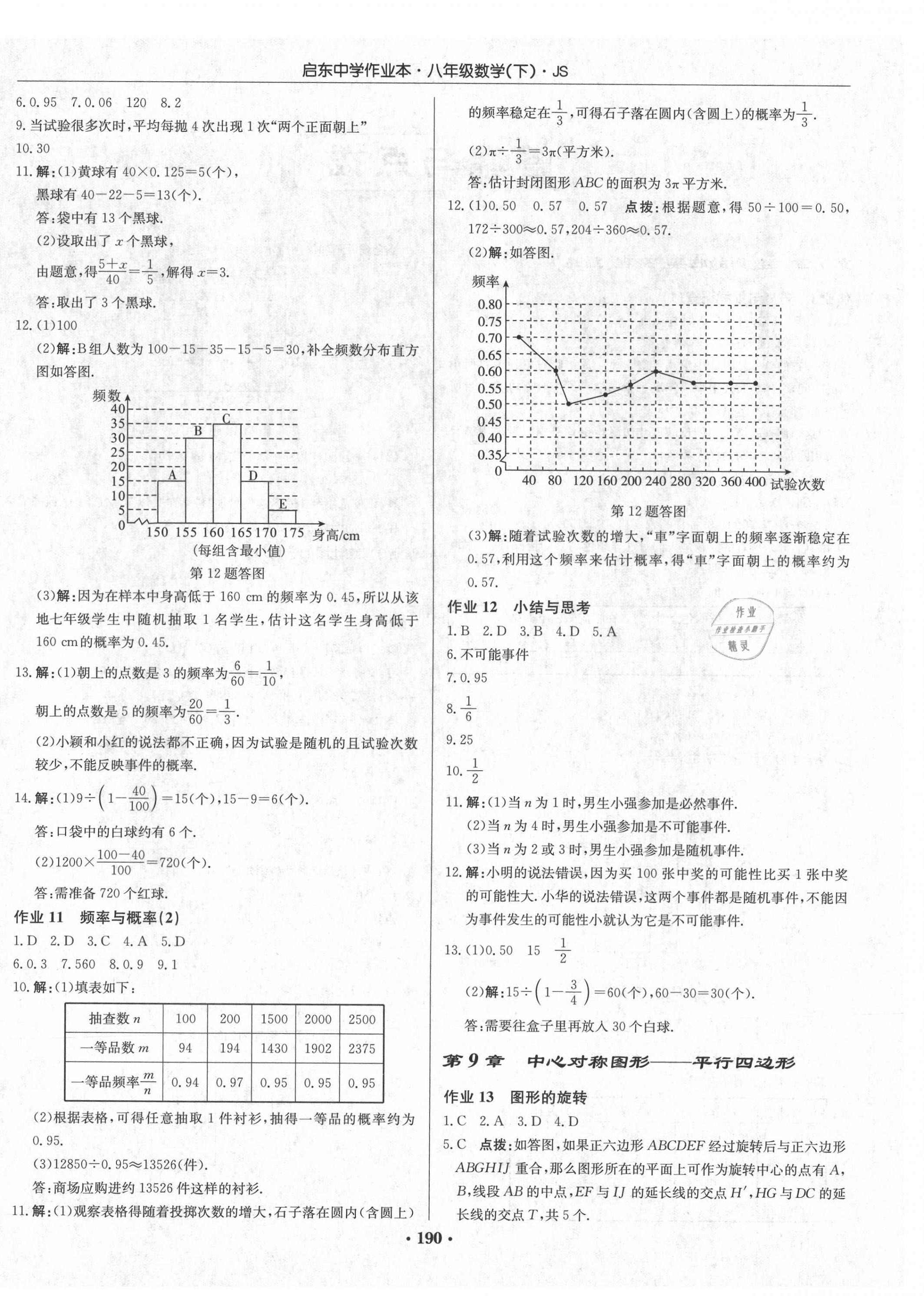 2021年启东中学作业本八年级数学下册江苏版 第4页