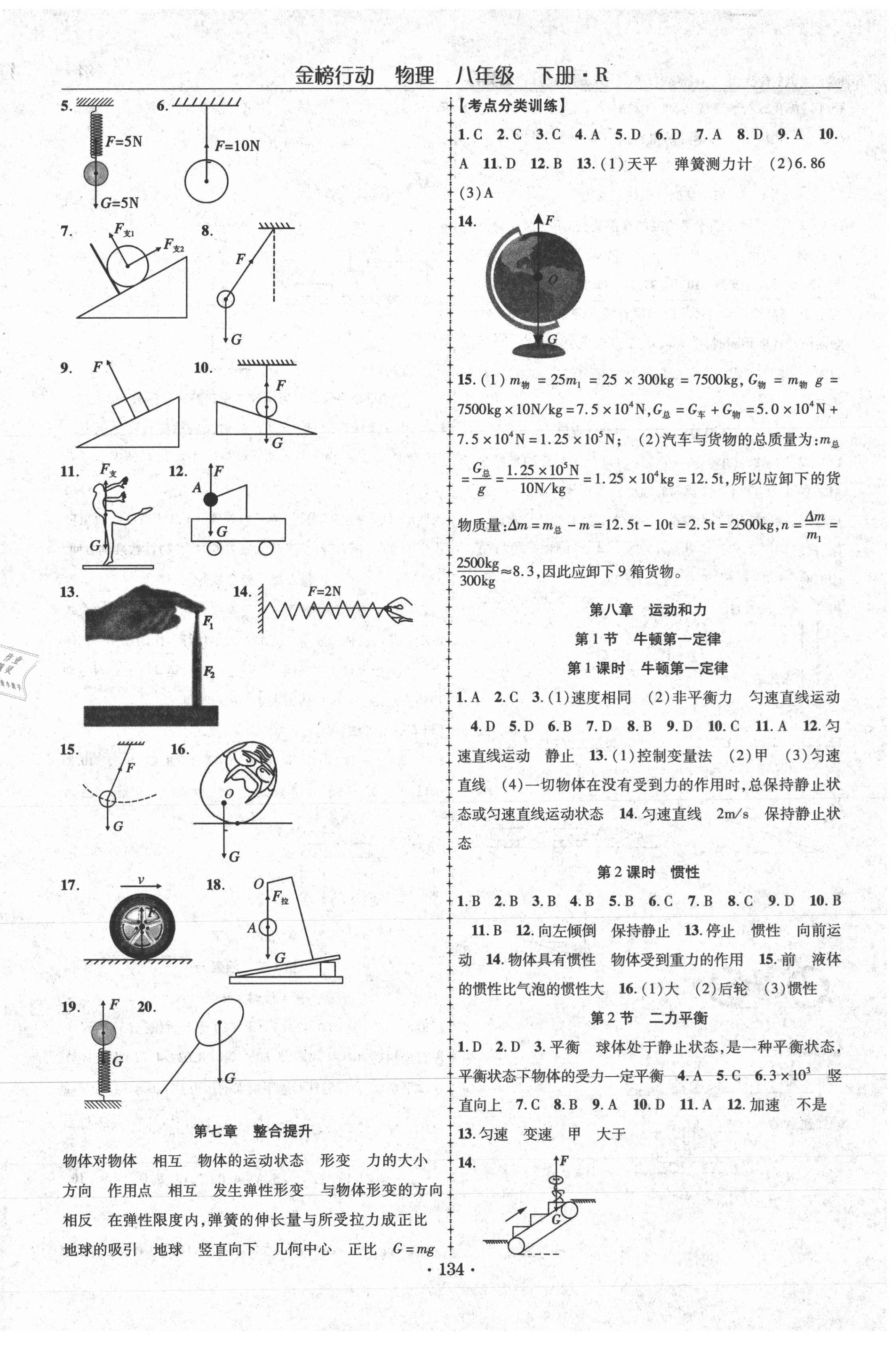 2021年金榜行動(dòng)課時(shí)導(dǎo)學(xué)案八年級物理下冊人教版 第2頁