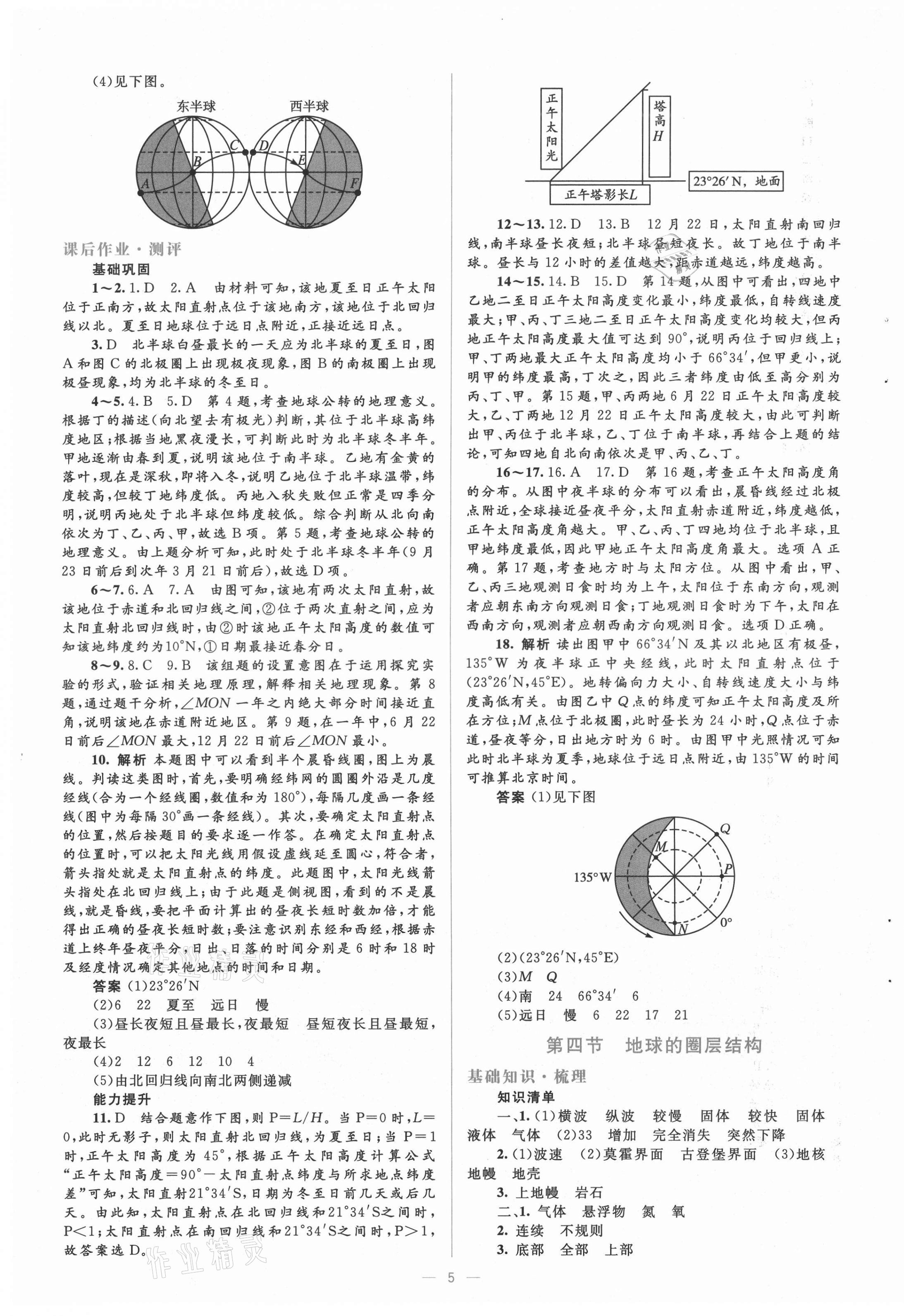 2020年人教金學(xué)典同步解析與測評學(xué)考練地理必修1人教版 第5頁