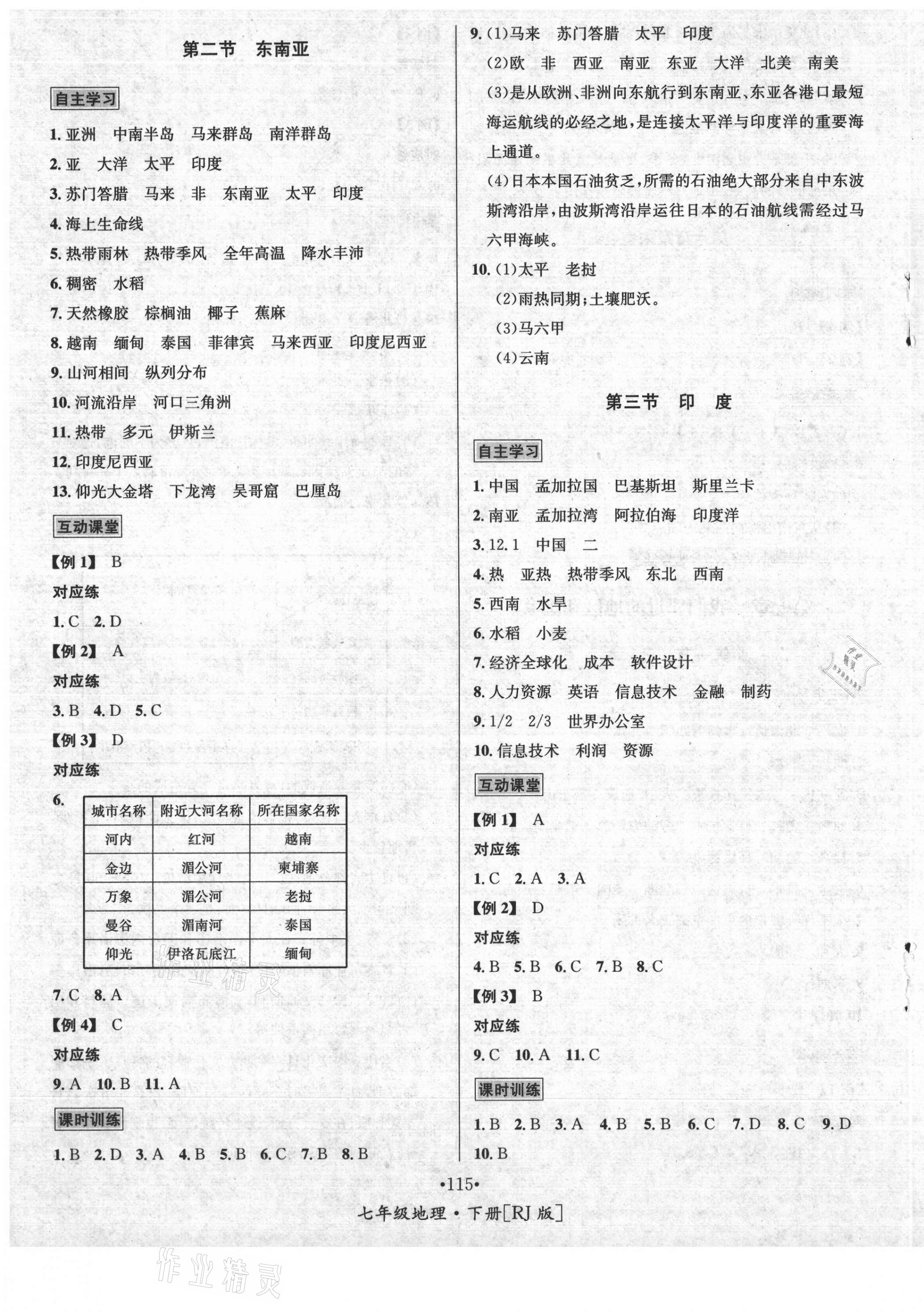 2021年优学名师名题七年级地理下册人教版 第3页