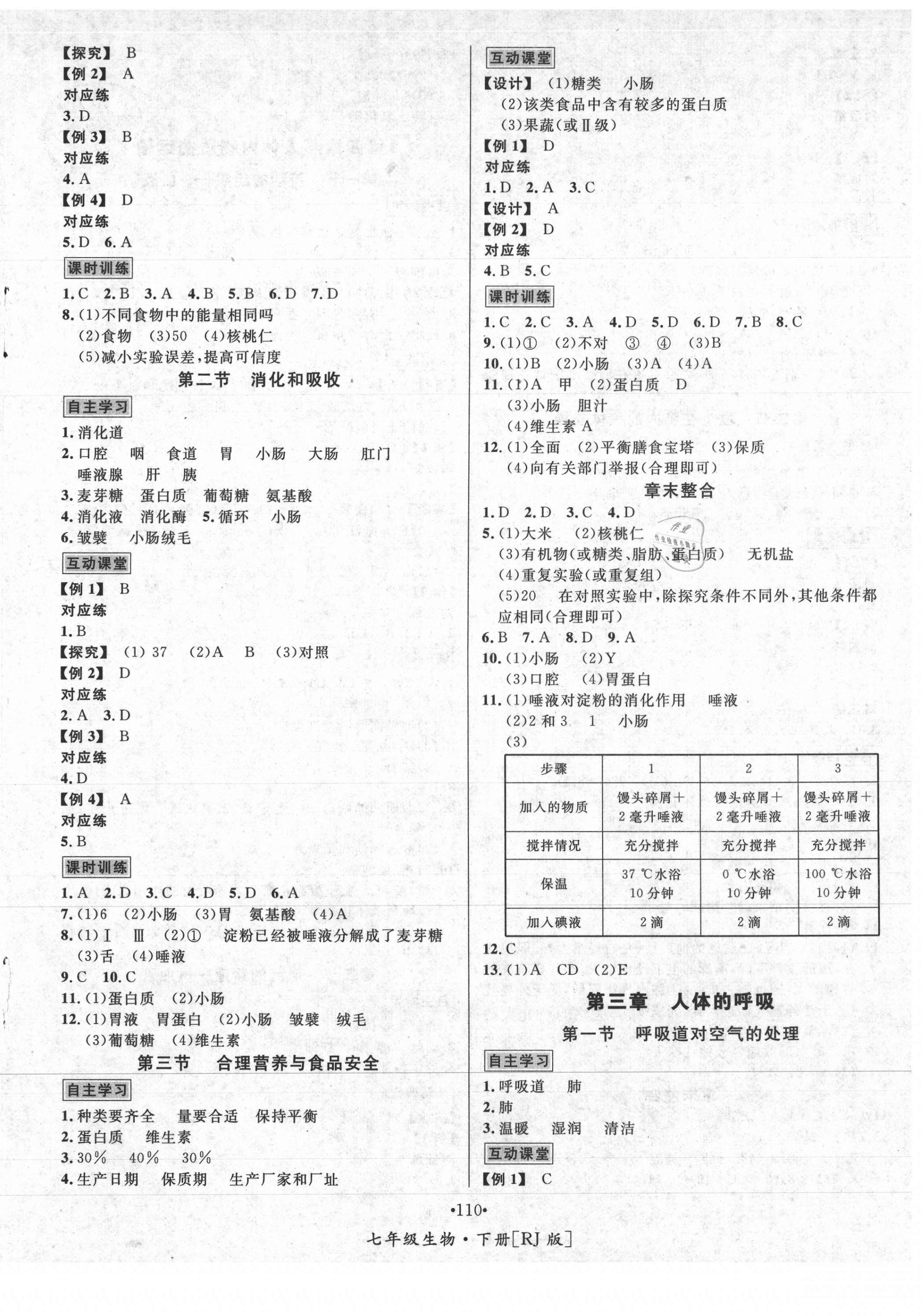 2021年优学名师名题七年级生物下册人教版 第2页