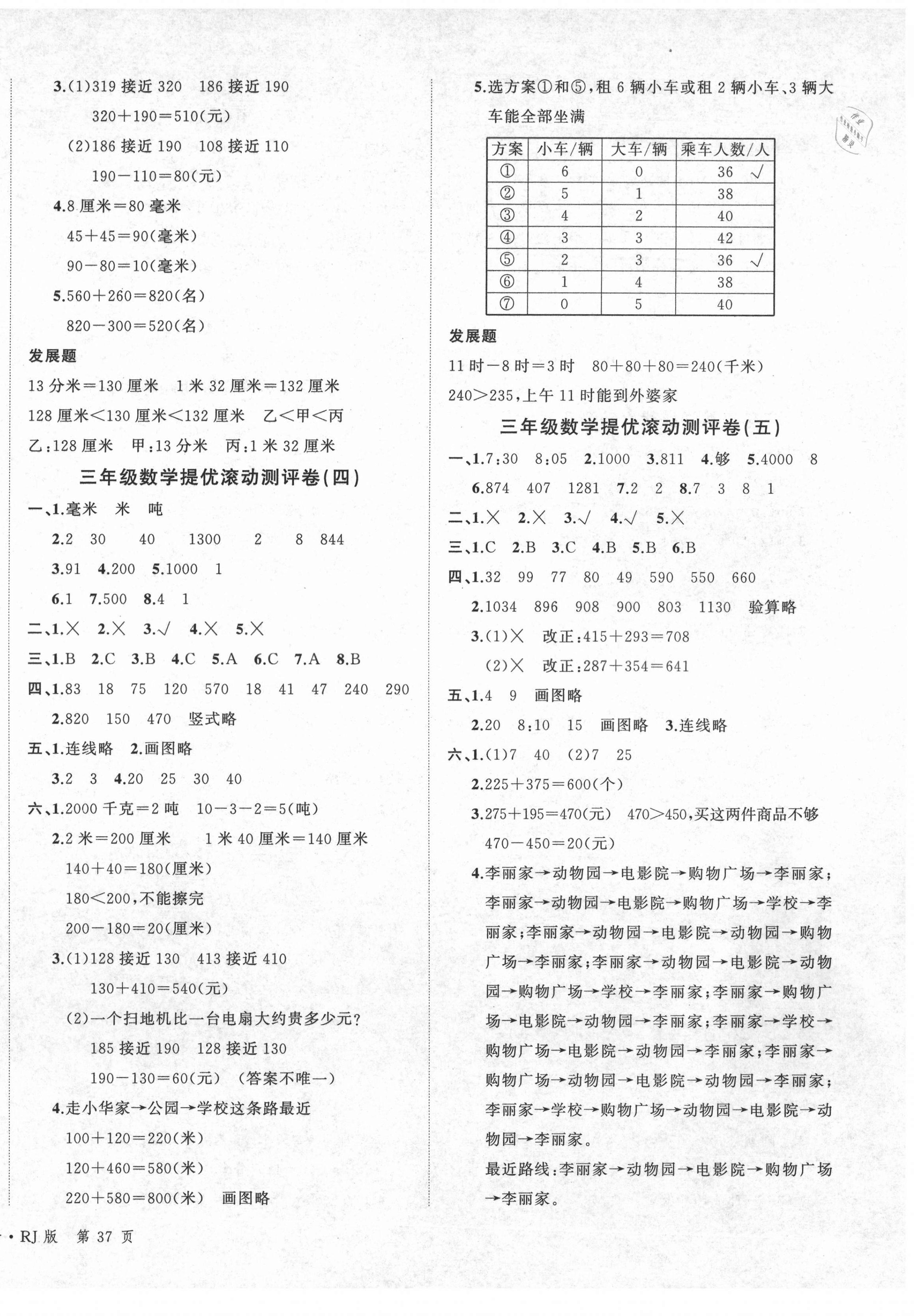 2020年一學(xué)通狀元沖刺100分三年級數(shù)學(xué)上冊人教版 第2頁