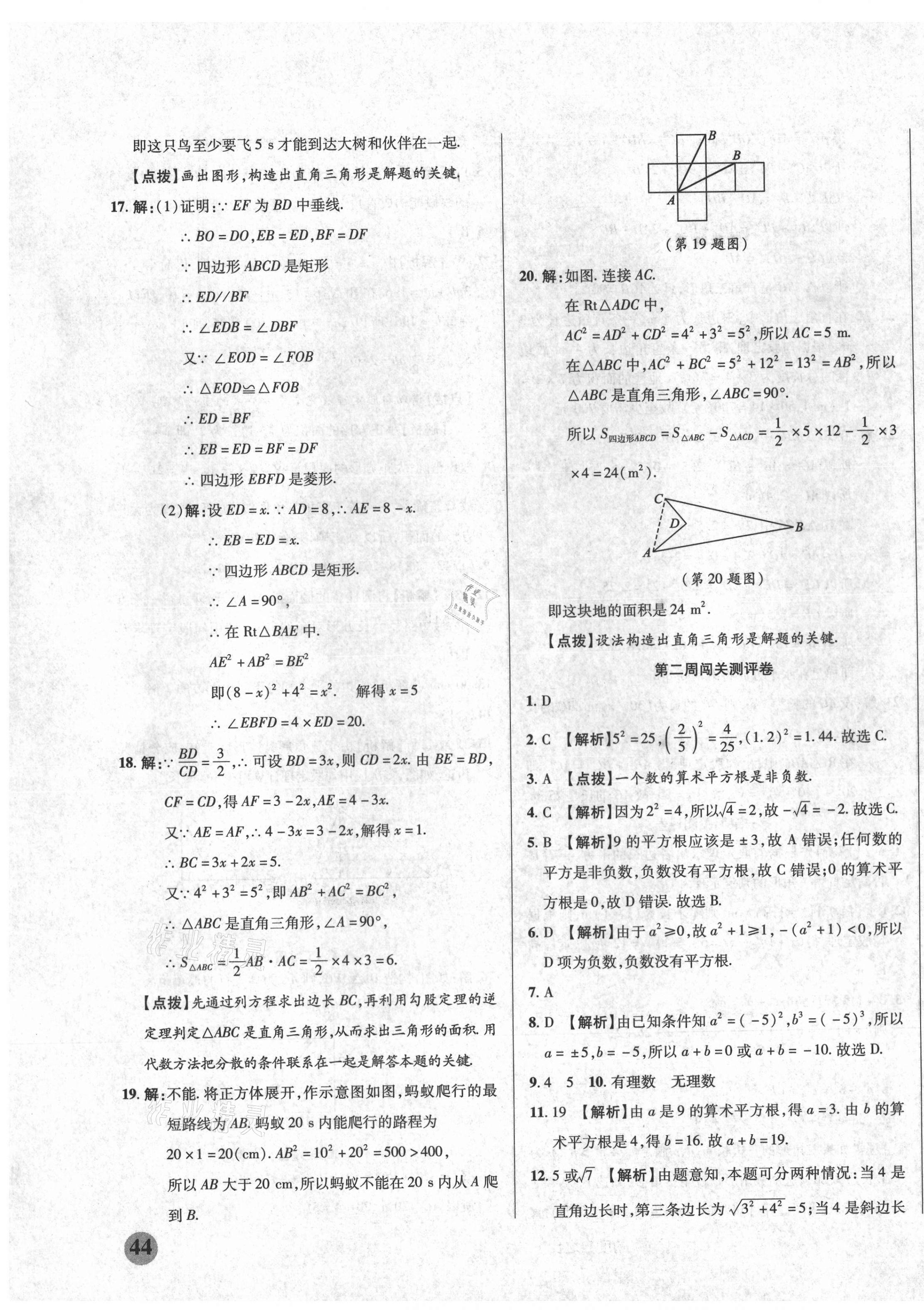 2020年大顯身手練考卷八年級數學上冊北師大版 第3頁