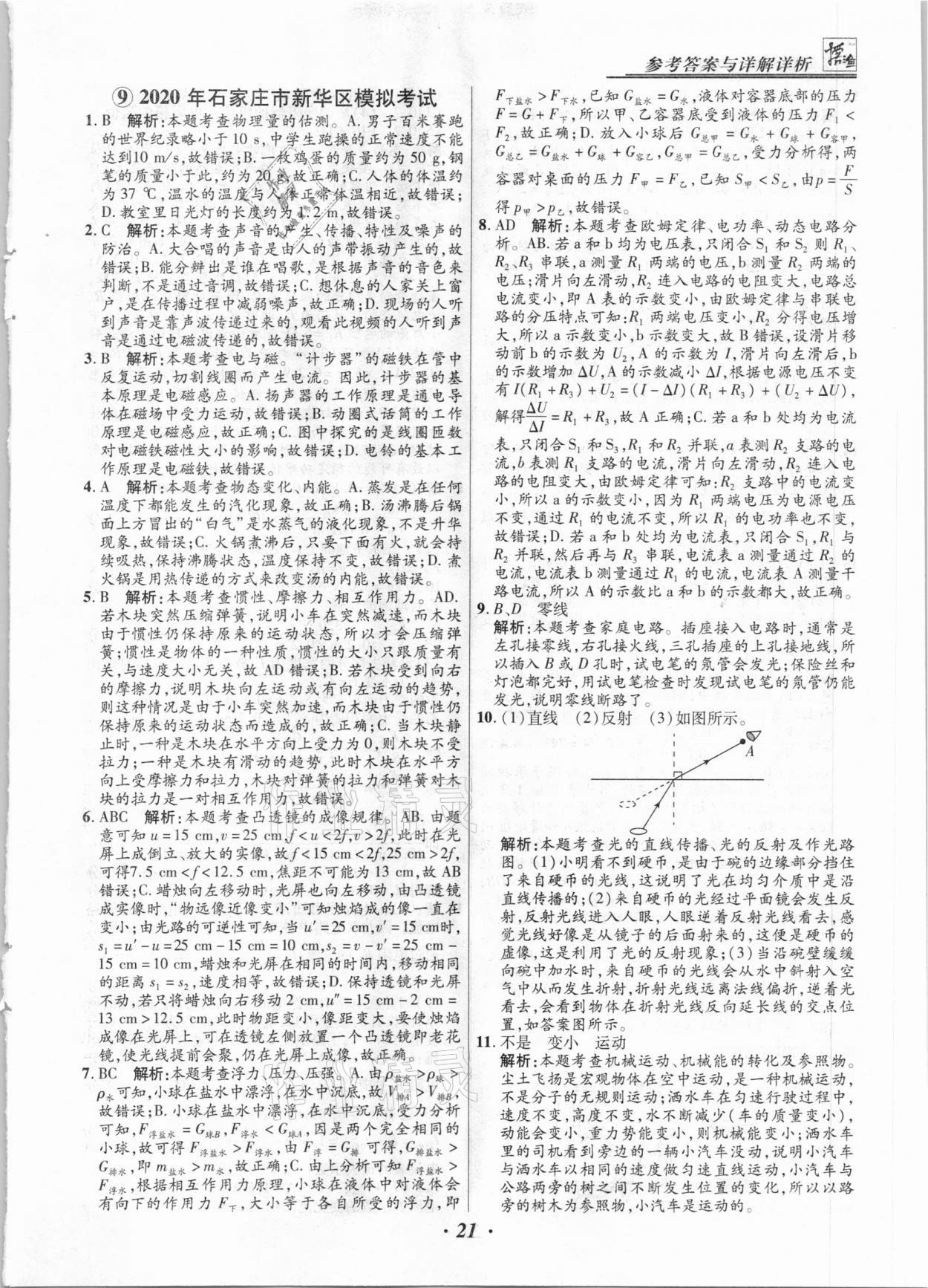 2021年授之以漁中考試題匯編物理河北專(zhuān)版 第21頁(yè)