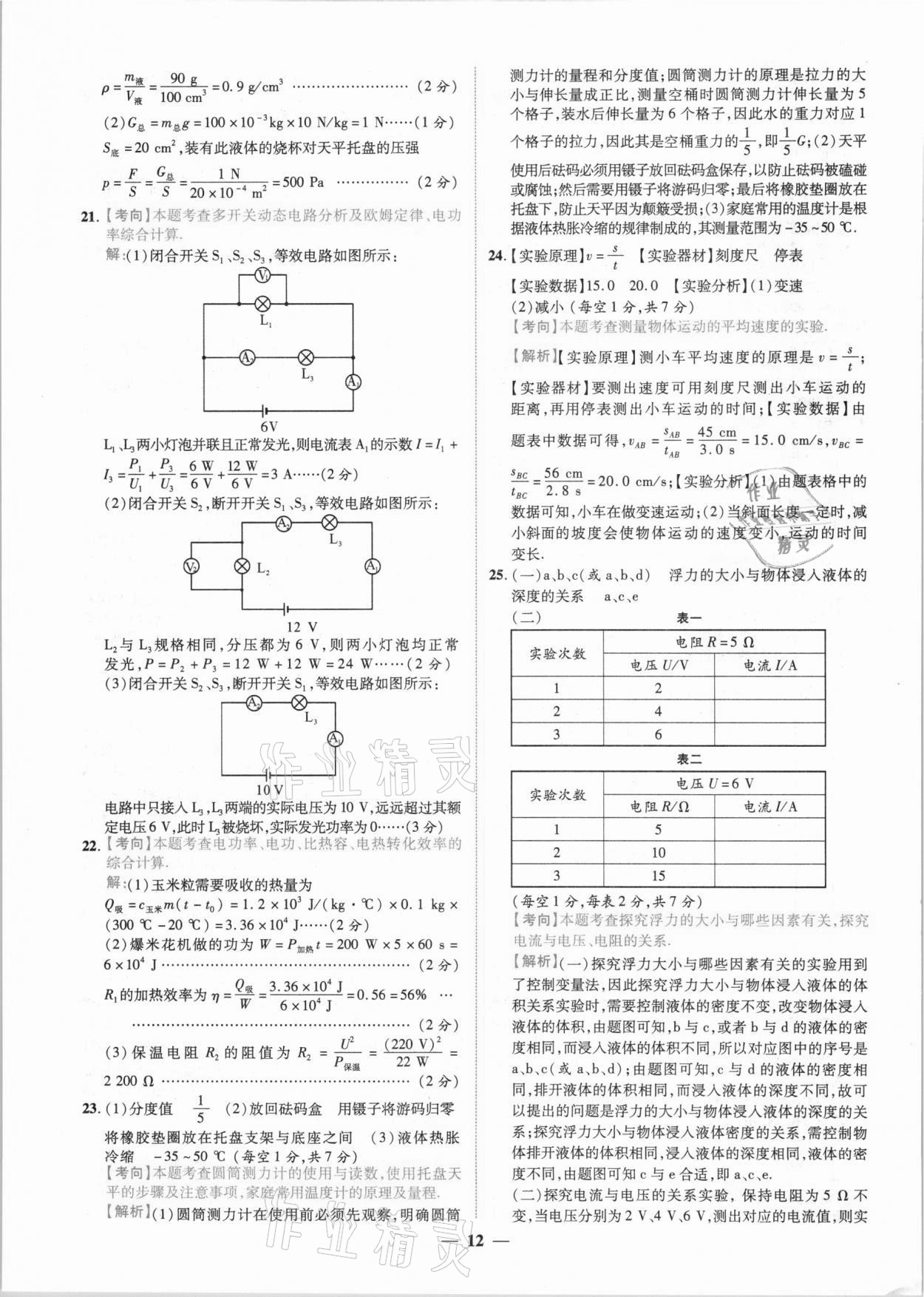 2021年中考金卷中考試題精編物理江西專版 第7頁