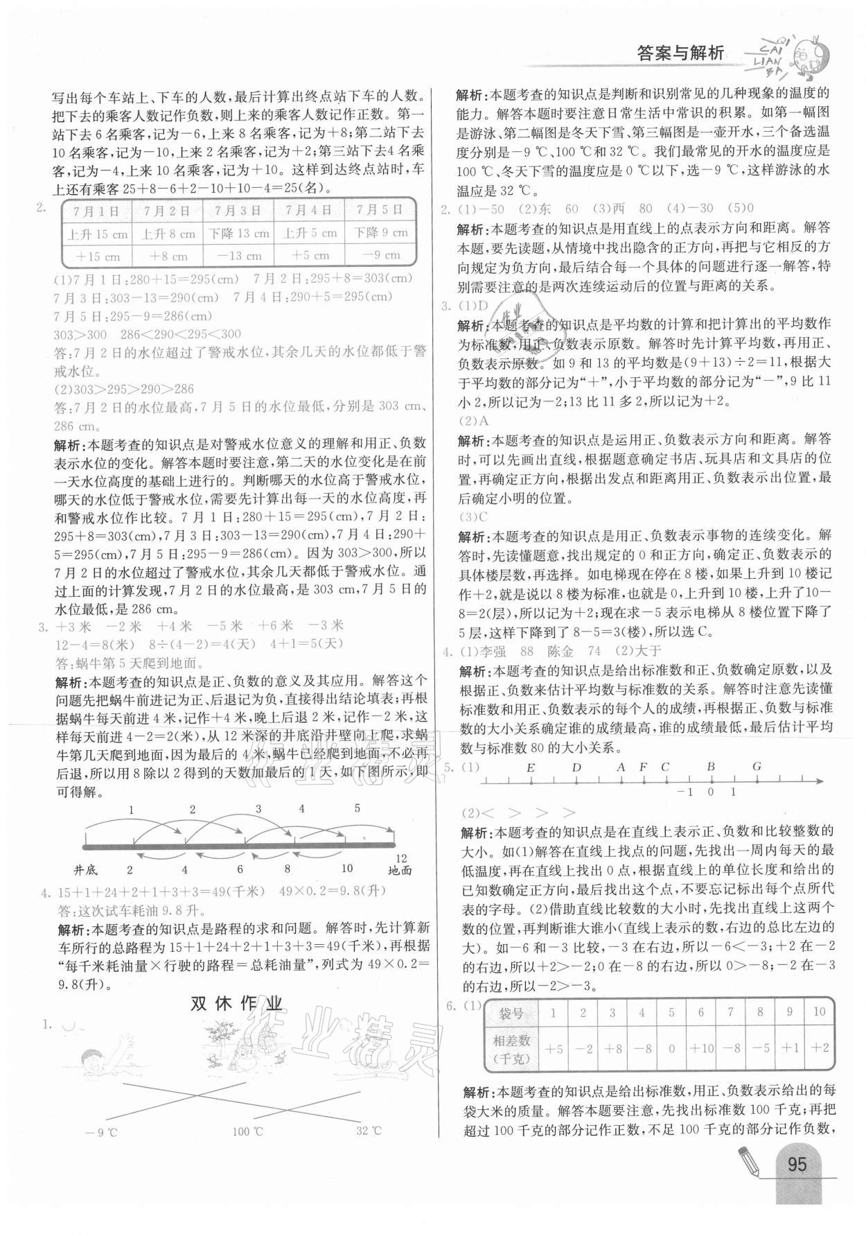 2021年七彩練霸六年級數(shù)學(xué)下冊冀教版 參考答案第3頁