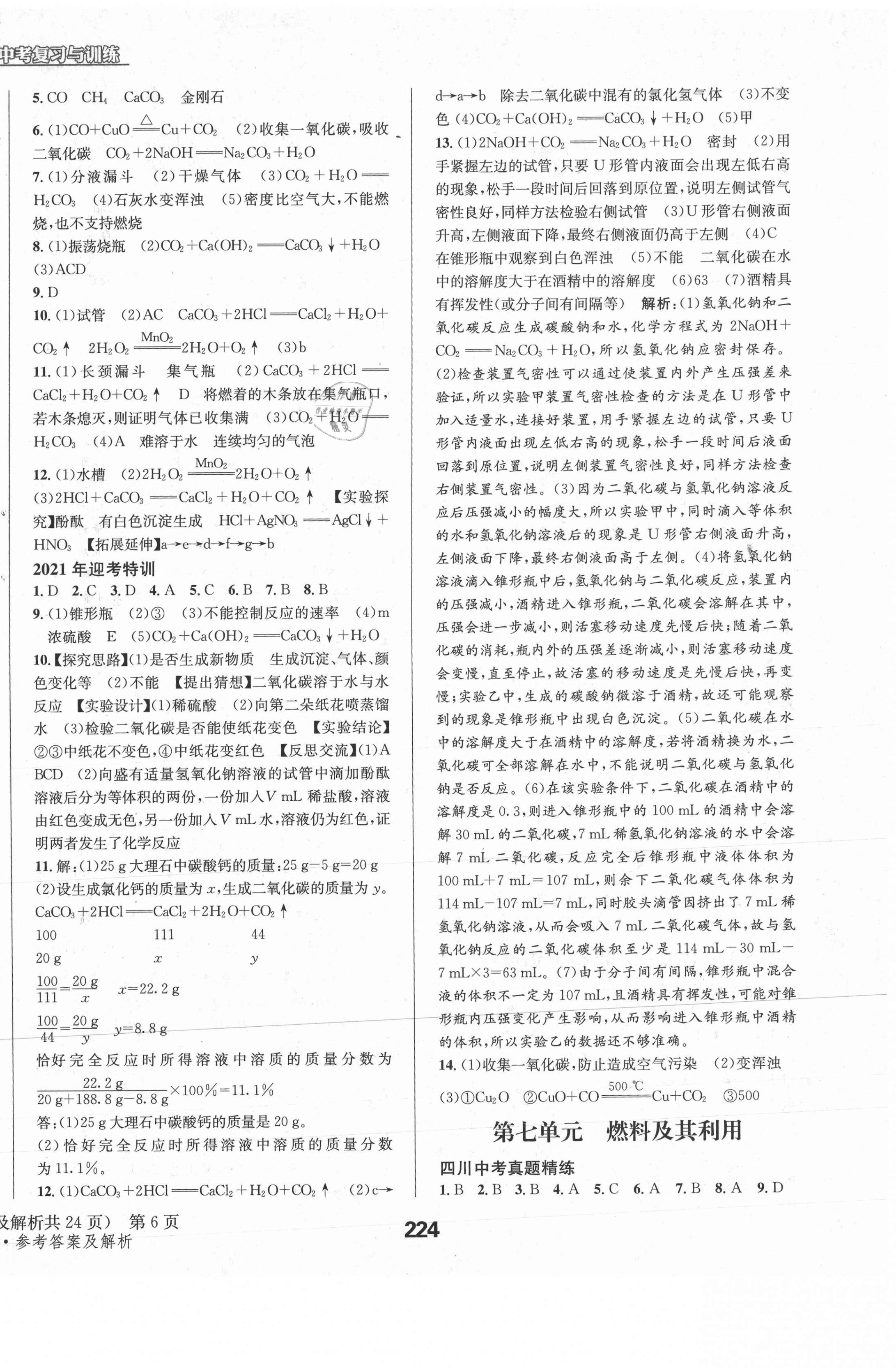 2021年天府教與學(xué)中考復(fù)習(xí)與訓(xùn)練化學(xué)人教版四川專版 第6頁