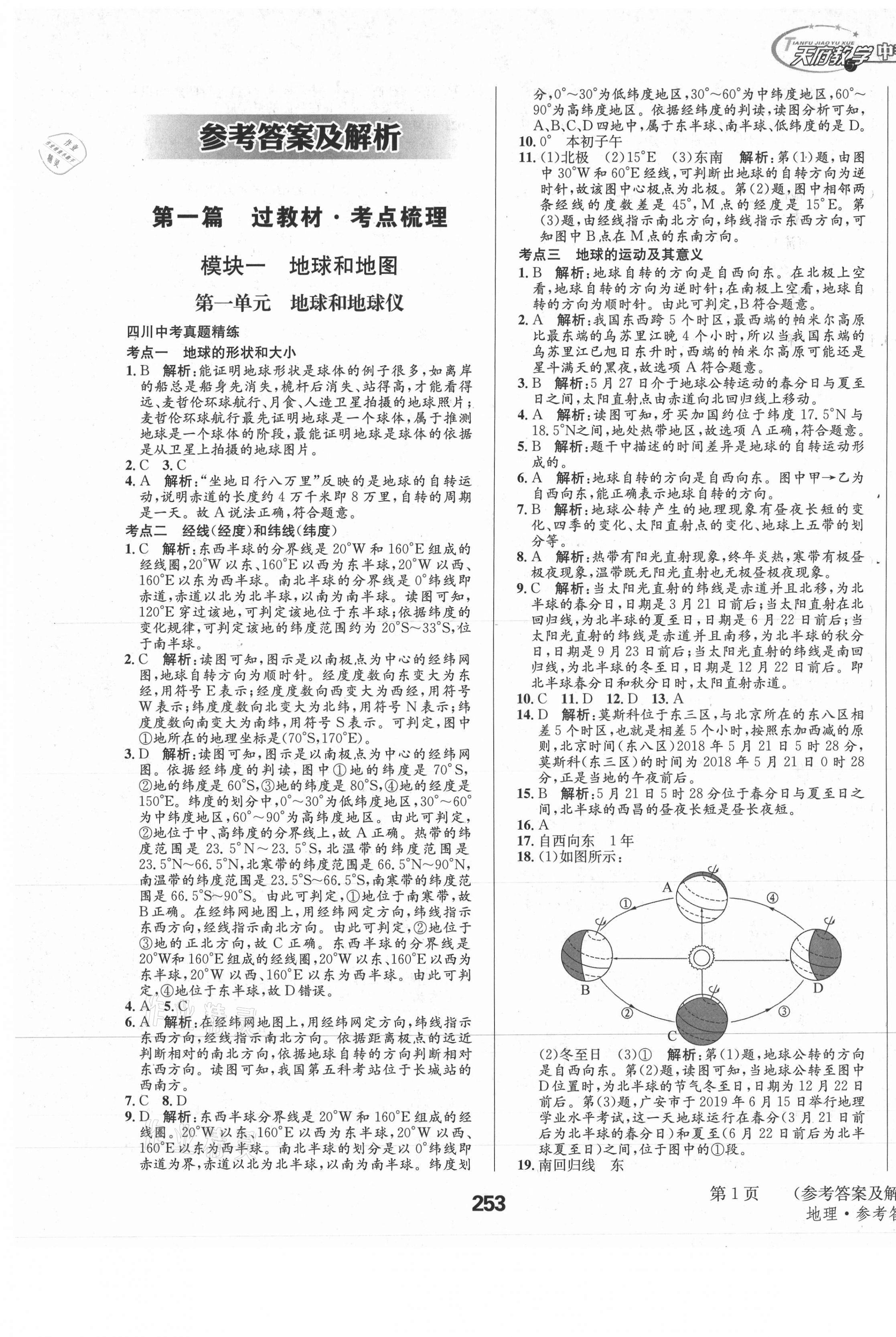 2021年天府教與學(xué)中考復(fù)習(xí)與訓(xùn)練地理四川專版 第1頁(yè)